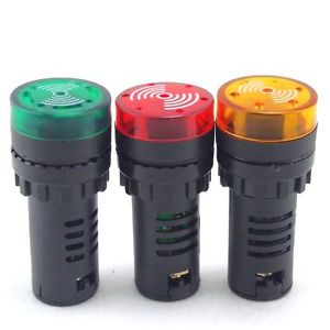 ไฟสีแดง Buzzer LED Alert 24V เสียงและแสงสัญญาณเตือนภัย ออดไฟฟ้า 22mm