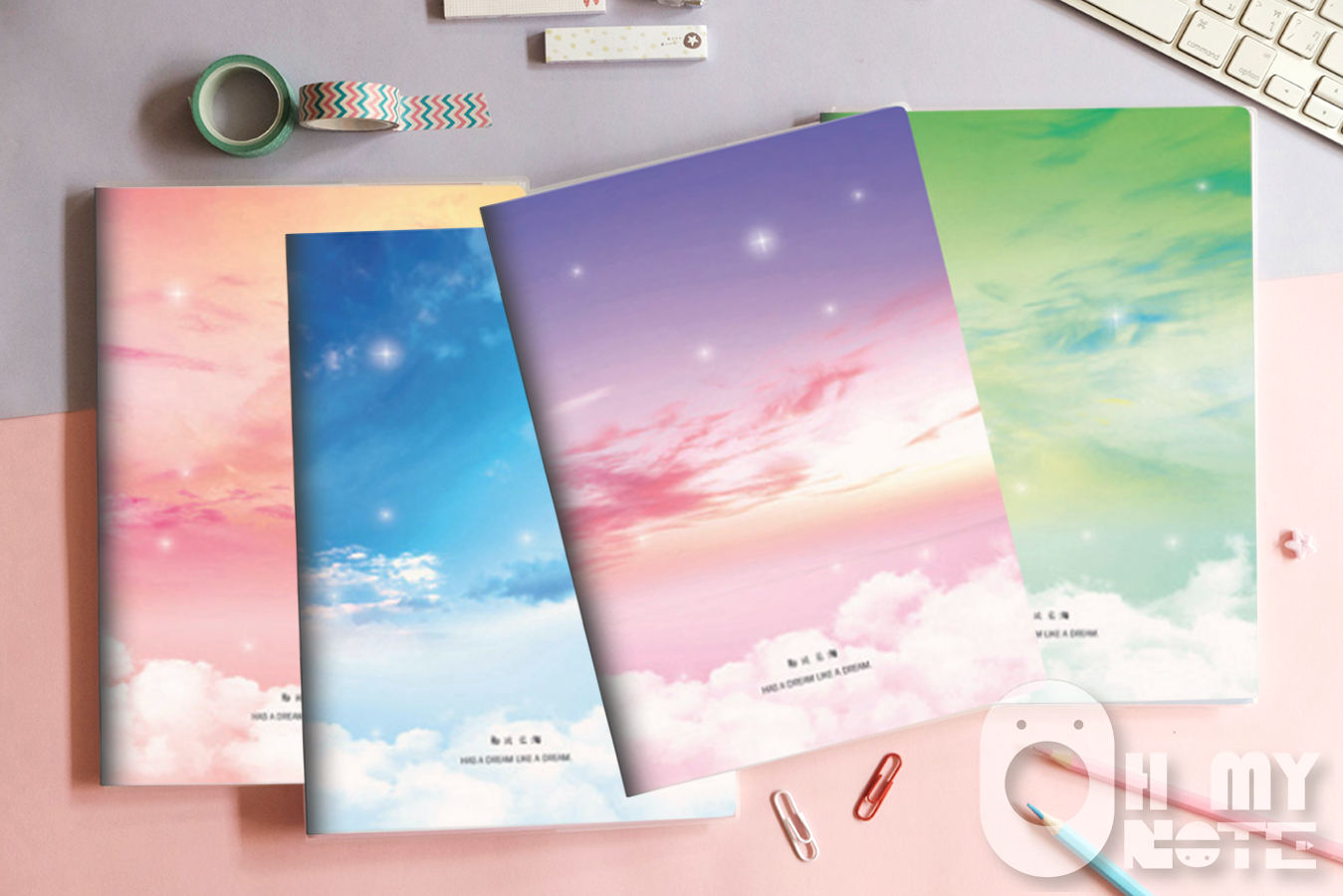 Ohmynote สมุดโน๊ต/ไดอารี่ ชุดท้องฟ้า ขนาด B5 กระดาษดี เล่มใหญ่ หนา ได้ไปคุ้มค่ามาก
