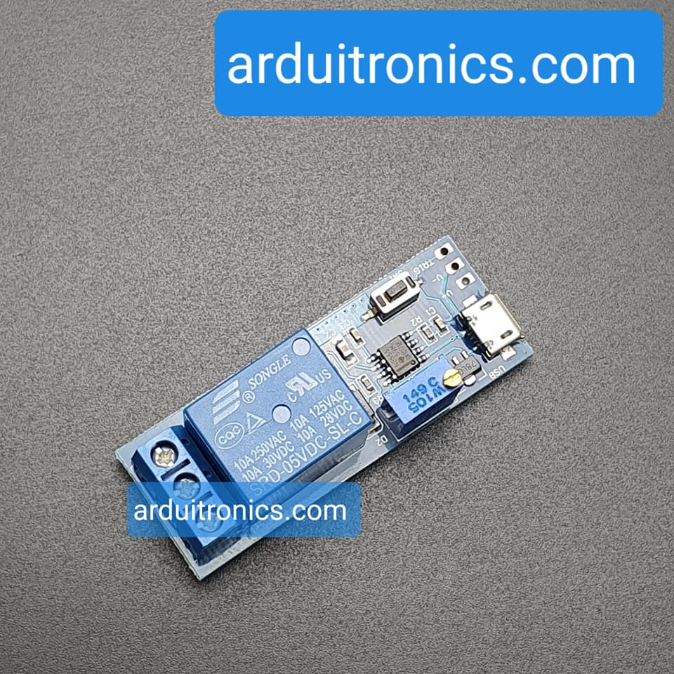 รีเลย์หน่วงเวลา 0-24 วินาที ใช้ไฟเลี้ยง 5-30V Delay Relay Timer 5V-30V Delay Switch