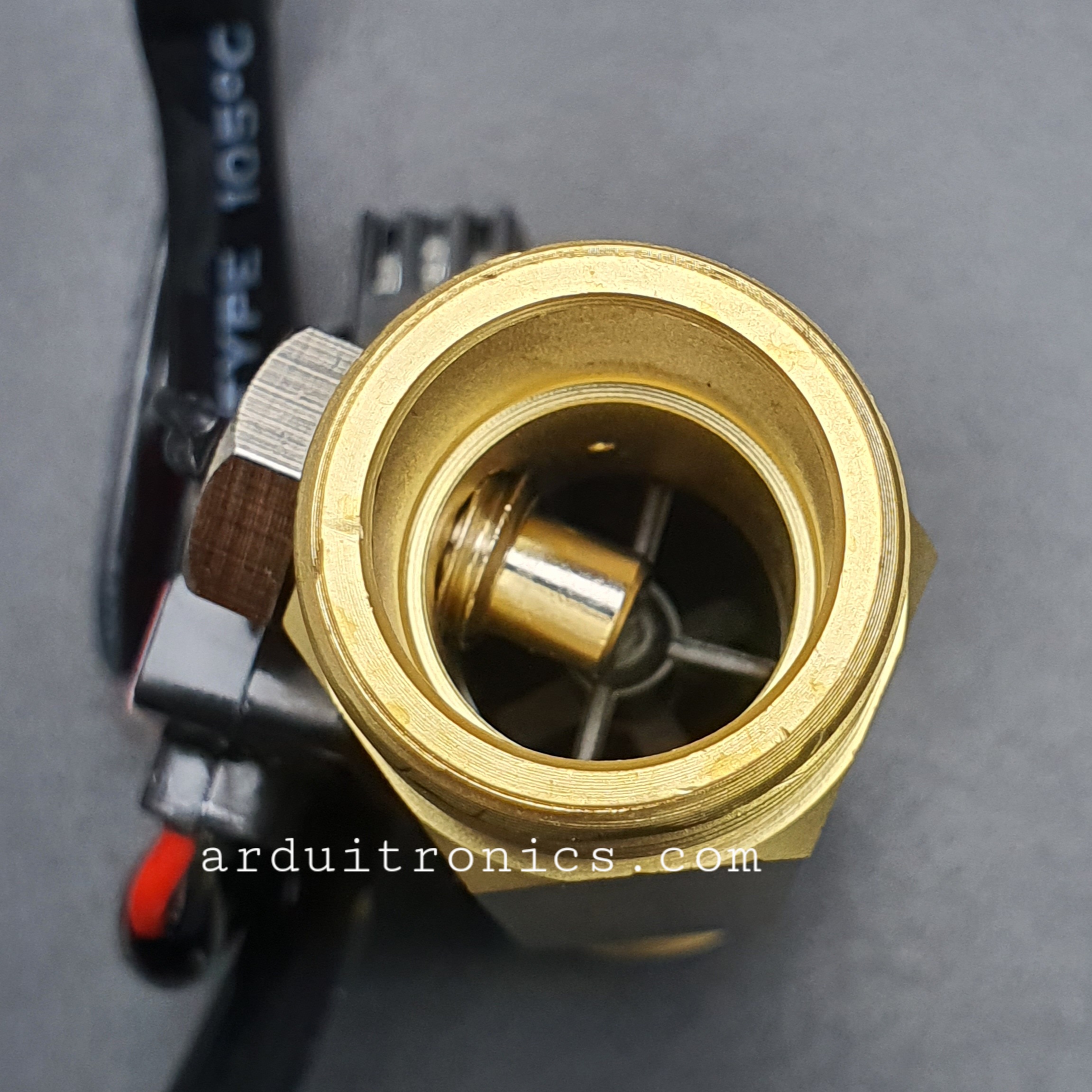 B7 เซ็นเซอร์วัดอัตราการไหลของน้ำ ทองแหลือง 1/2นิ้ว 4หุน Water Flow sensor 1-25L/min Size 66 mm With Temperature Probe