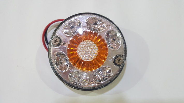 ไฟสต็อปแลมป์ (O550) ดวงเดี่ยวสีส้ม 3x3" (หลอด LED สีส้ม)