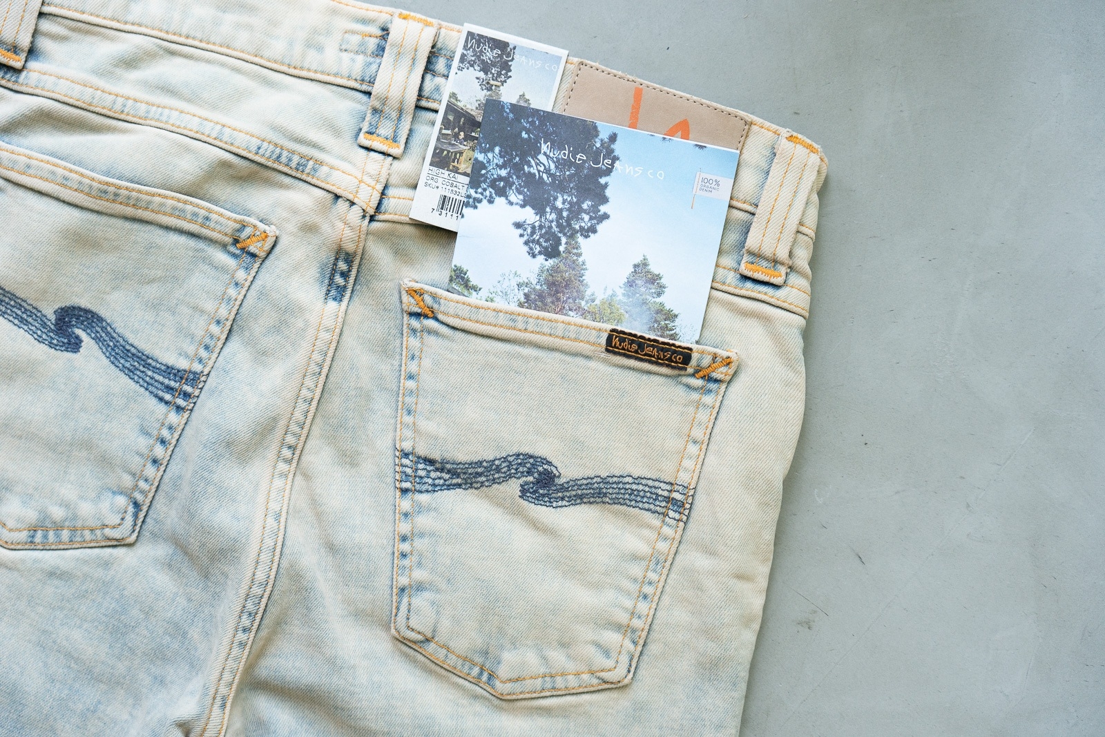 [DEFECT] High Kai Cobalt Navy ยีนส์ฟอกเอวสูง ทรงสกินนี่ Nudie Jeans ของแท้ 100%