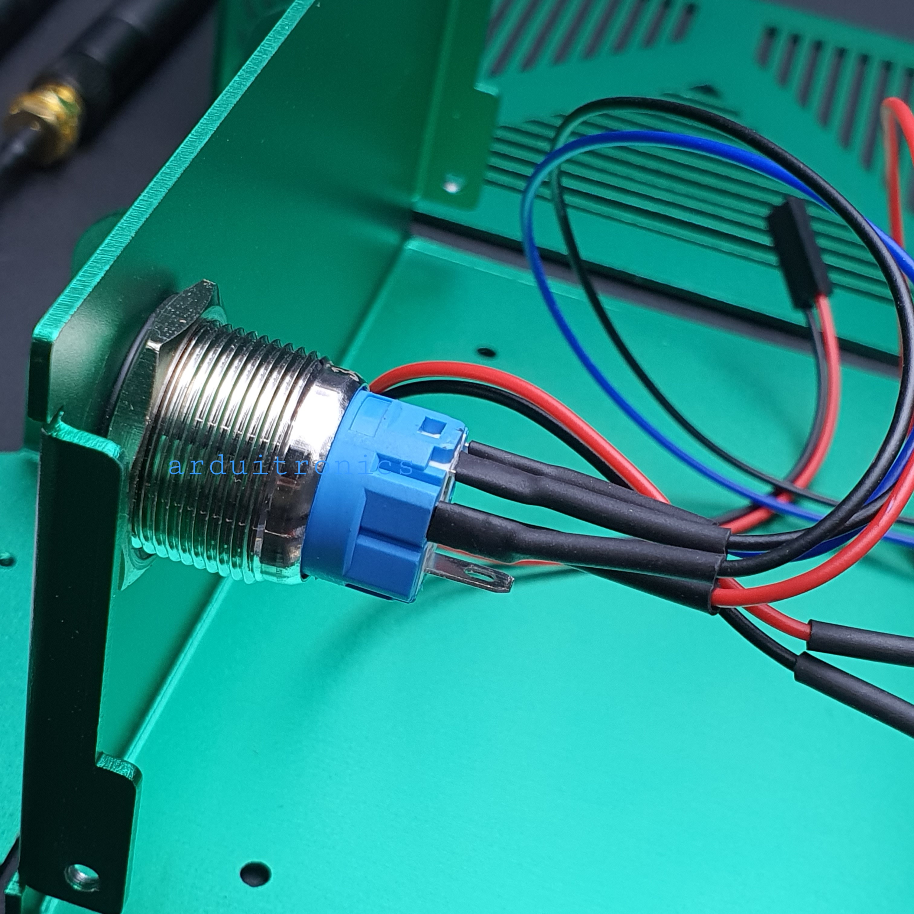 Case สำหรับ Nvidia Jetson Nano 4GB Aluminum Alloy (Green) Chassis with ชิป WiFi + Antennas + Fan