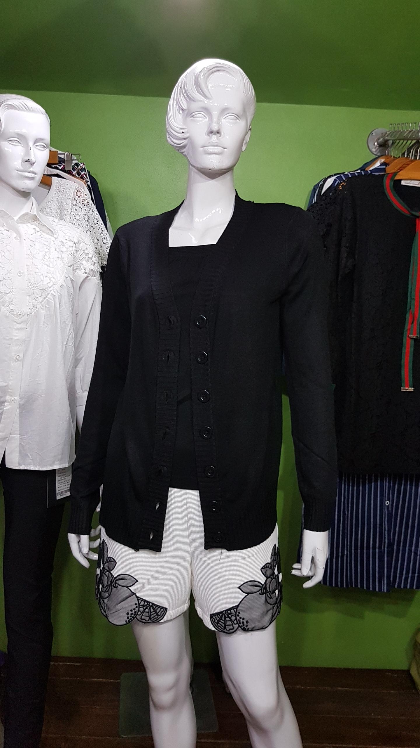เสื้อคลุมไหมพรมสีดำ รุ่นกระดุม 7 เม็ดผ้าเนื้อบางและนิ่มค่ะ ขนาดฟรีไซด์ อก 34-40 นิ้วค่ะ สินค้าพร้อมส่งค่ะ