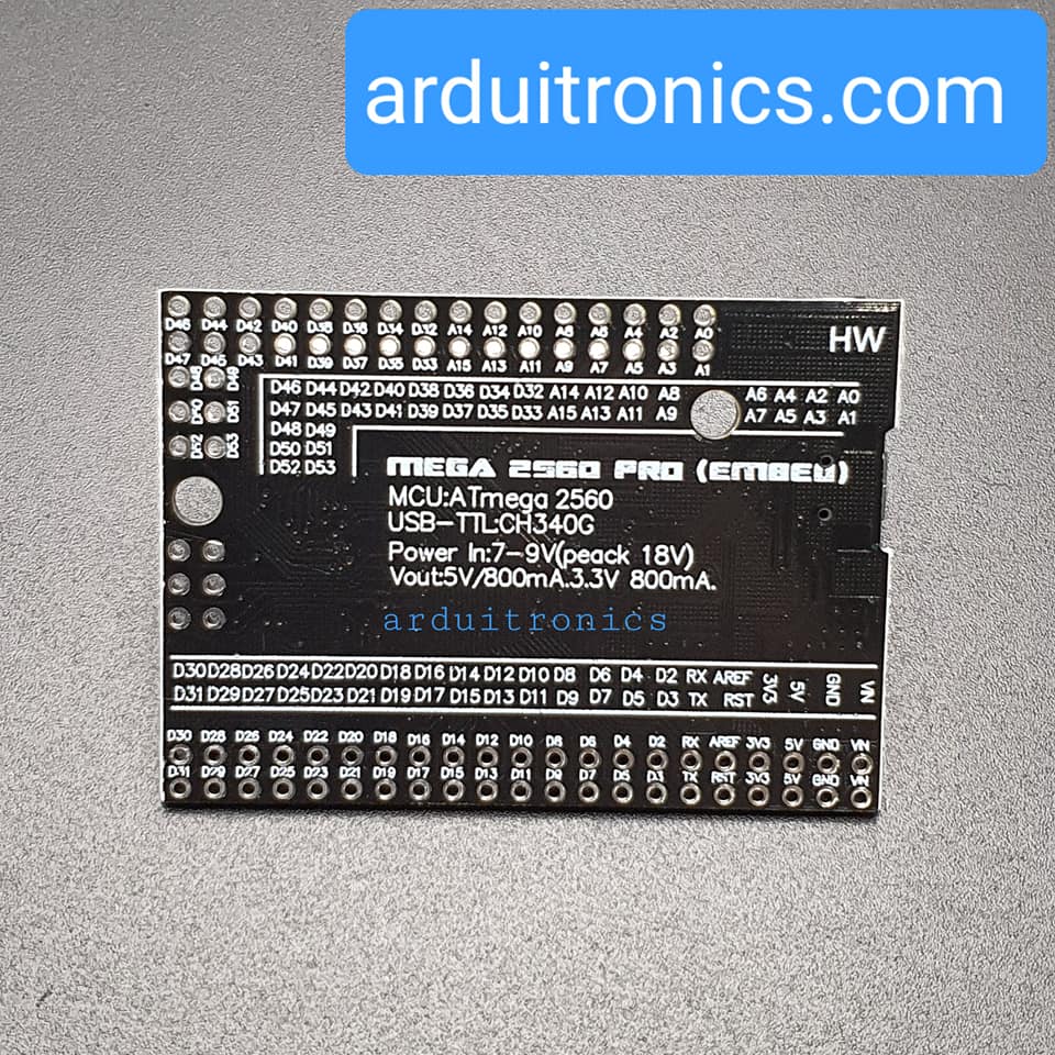 Arduino Mega2560 Pro ATmega2560 CH340G บอร์ด Arduino Mega2560 Pro ( USB Micro )