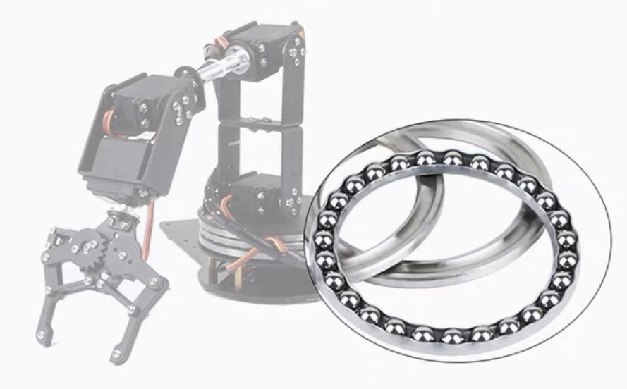 ชุดโครงแขนกลหุ่นยนต์ Arm Robot 6 DOF Arduino สีดำ โลหะ