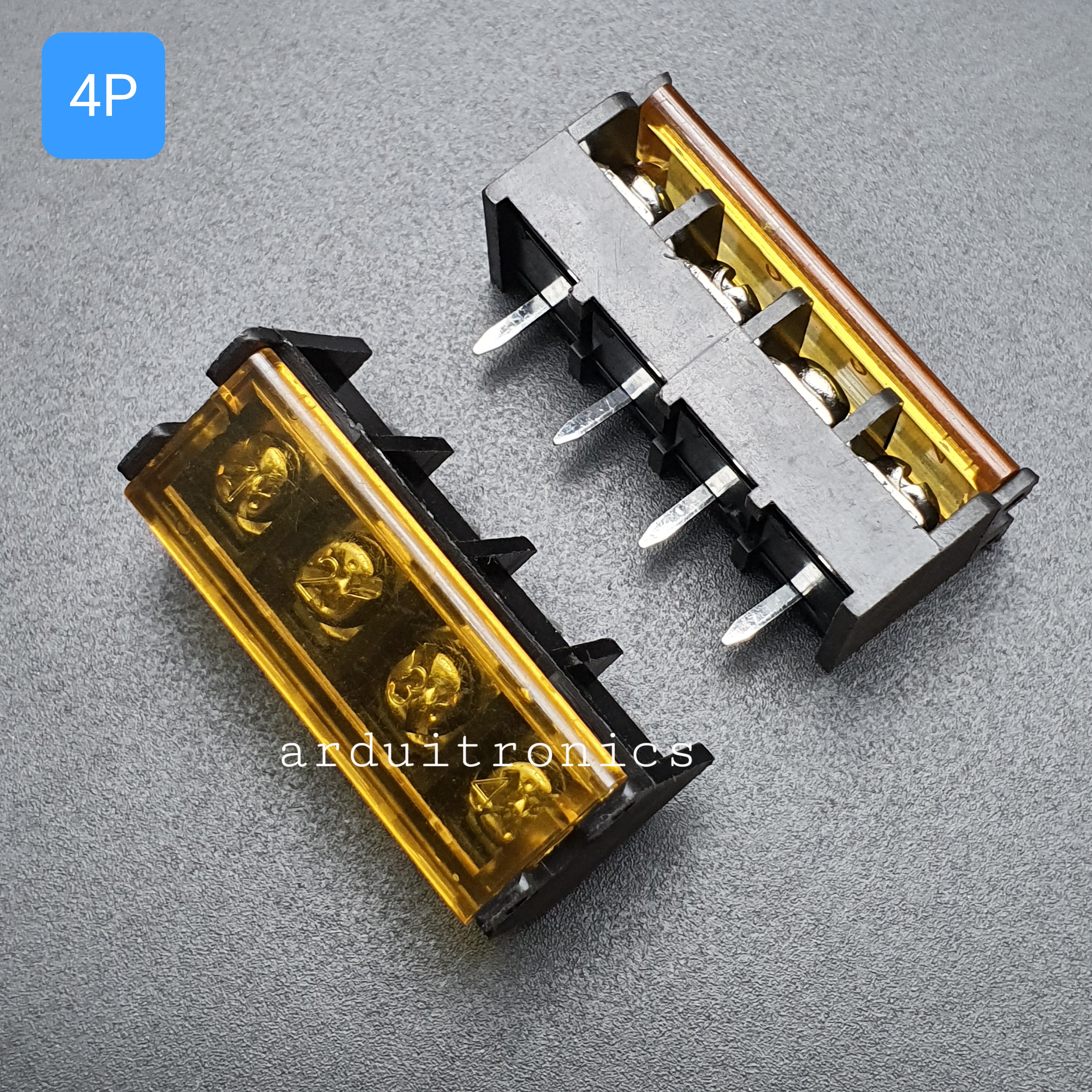 ขั้วต่อ Terminal Block HB-9500 (25A) แบบ 4 ช่อง แบบมีฝาครอบ