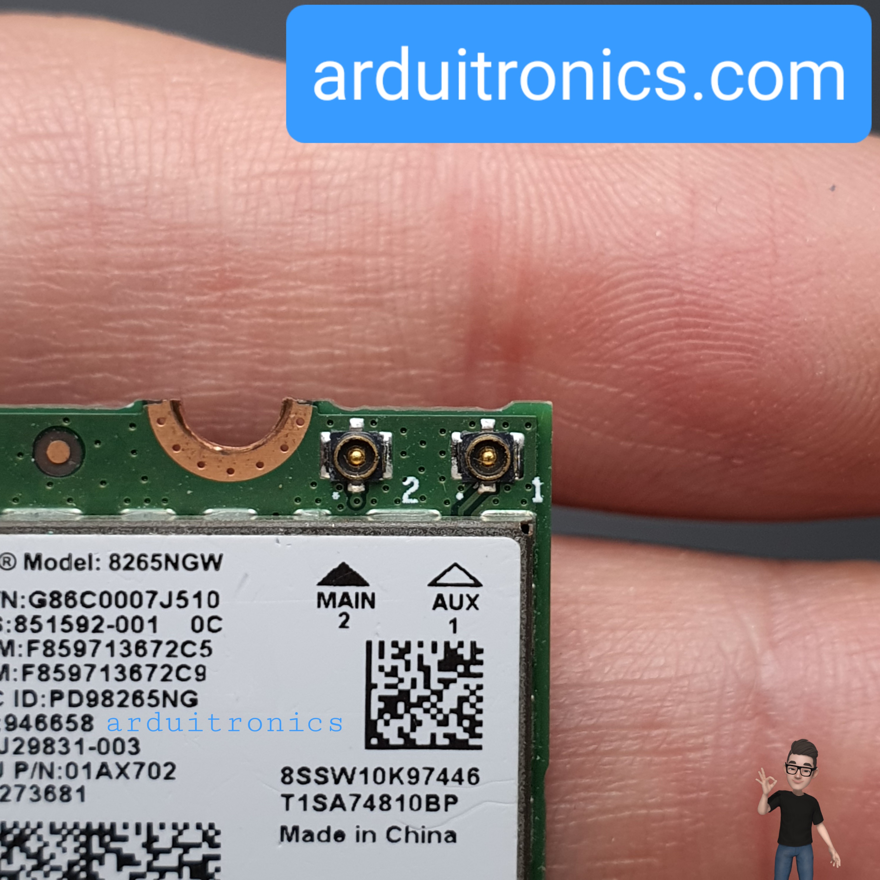 Intel AC8265 Wireless NIC for Jetson Nano, WiFi / Bluetooth (without Antenna)