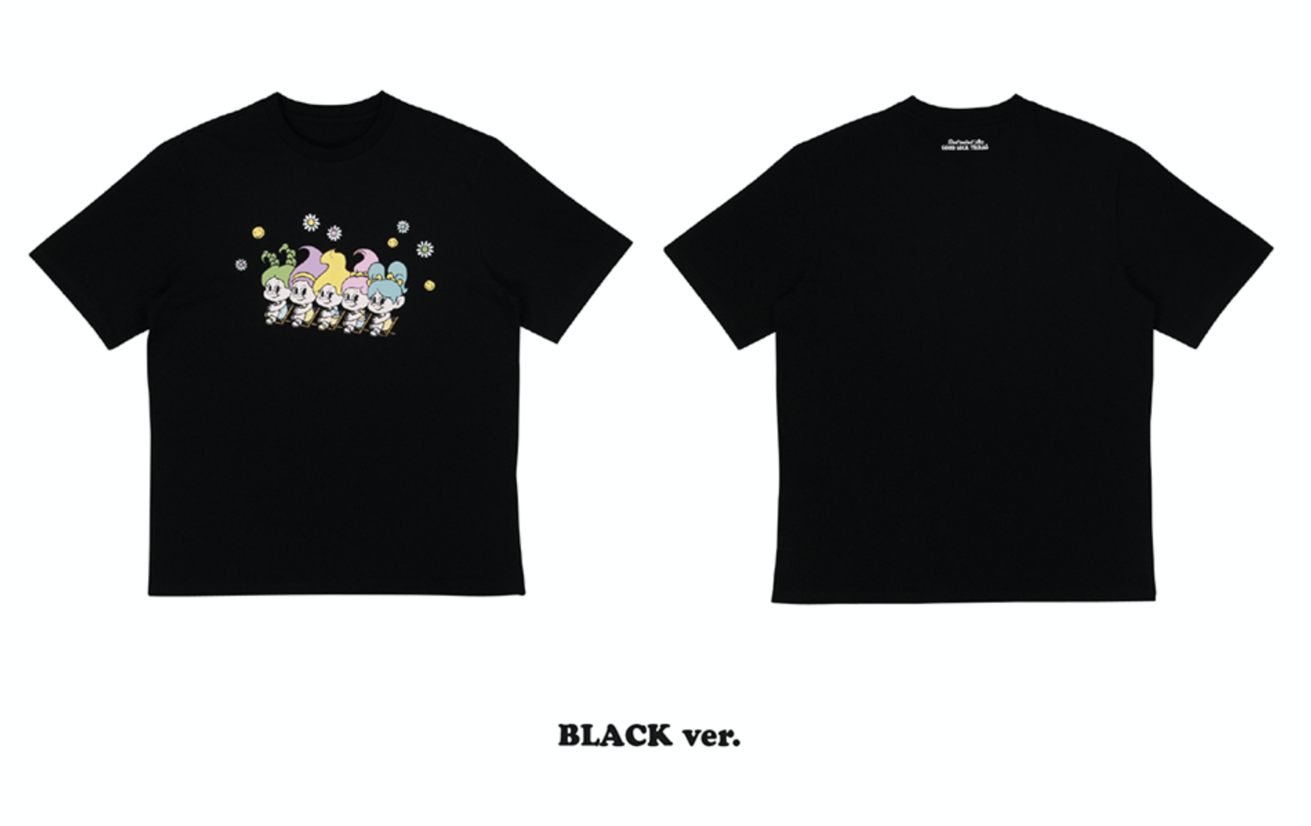 Red Velvet - Loves GOOD LUCK TROLLS - T-SHIRT เสื้อสีดำ