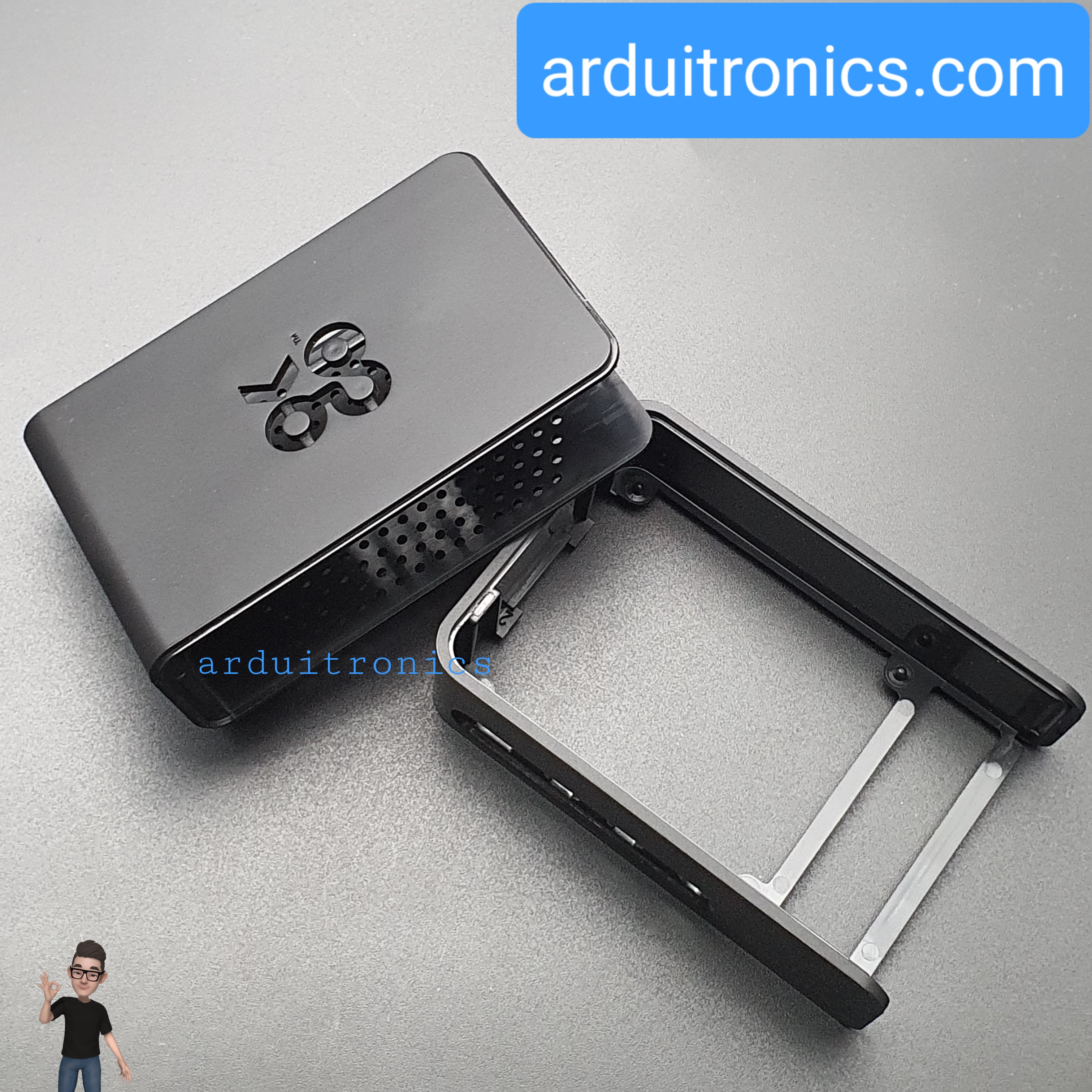 Official Case for Raspberry Pi 4ฺB ฺBlack - แบบฝาเลื่อน (สีดำ)