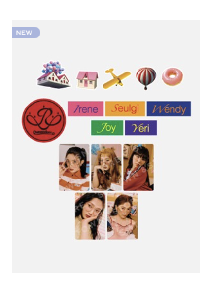 Red Velvet - ของสะสม Red velvet The 6th Mini Album ‘Queendom’ - MD Collection -Luggage Sticker + Photocard set ระบุ ชื่อ ที่ต้องการ คะ