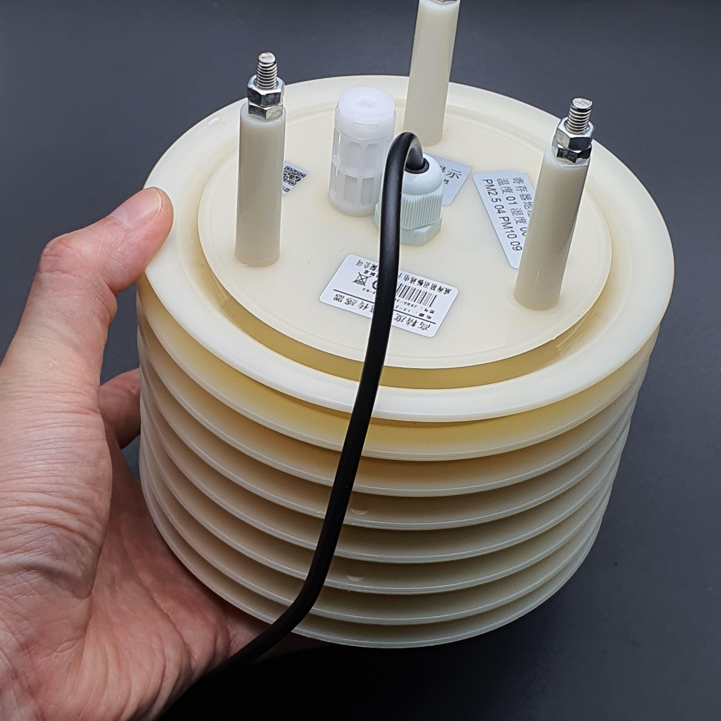 Weather Station Shutter with PM2.5 + PM10 + Temperature and Humidity Sensor (โครงแบบเกร็ดระบายลม 8 แผ่น)