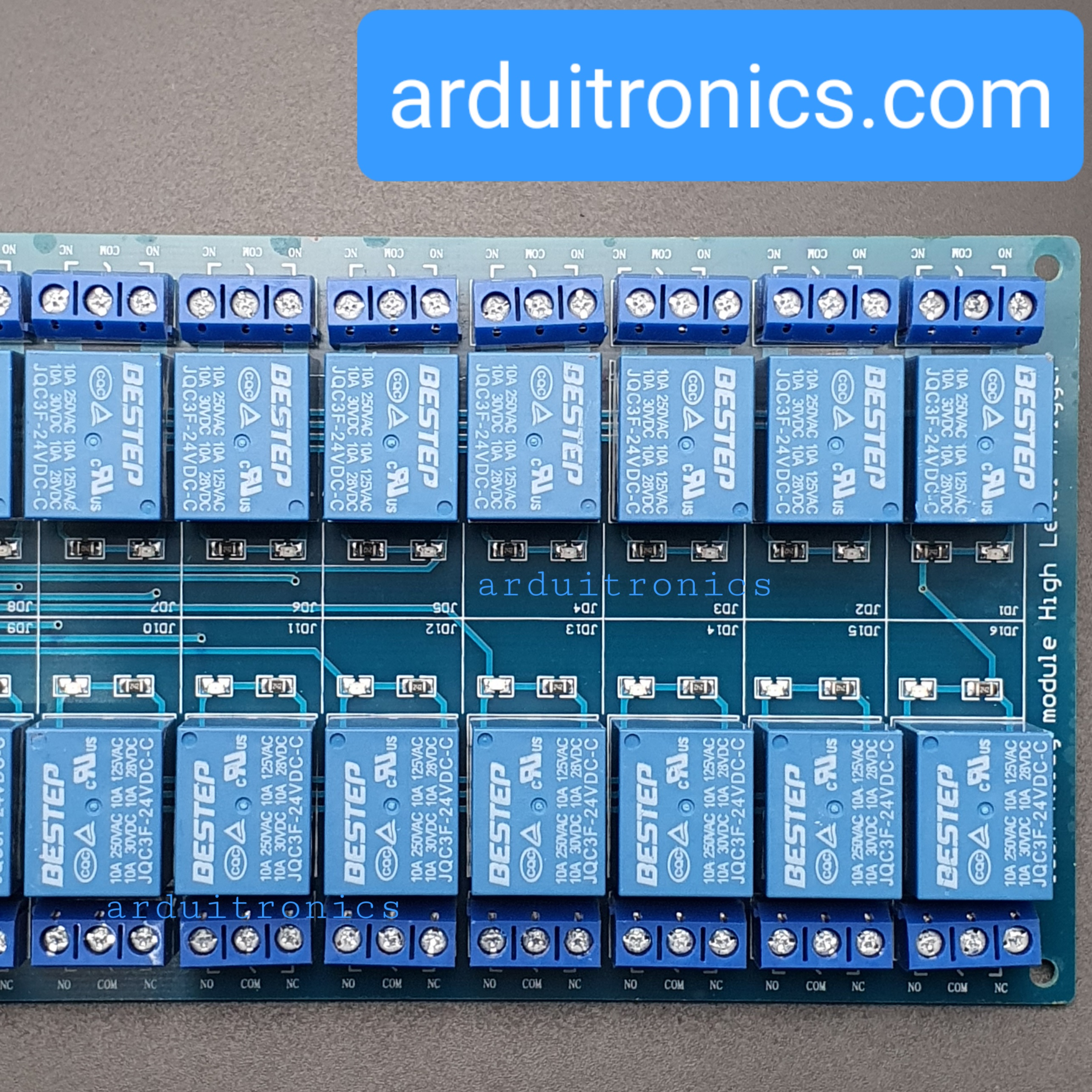 16 Channel Relay รีเลย์ 16 ช่อง (24V) High Level Trigger - หัวรีเลย์ยี่ห้อ BESTEP