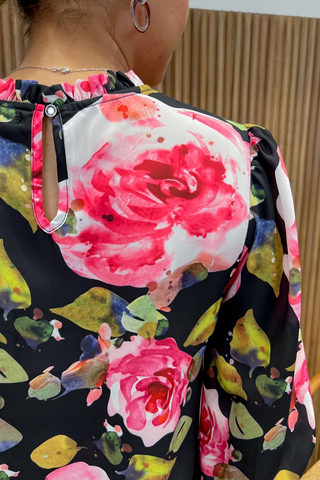 JS0059B 👛🌹A la carte🛍ชุดเซทเสื้อจอร์เจีย กางเกงพิมพ์ลาย ใส่สบาย แขน 3 ส่วน กางเกง5 ส่วนทรงกระบอก 🍀สีม่วง XL