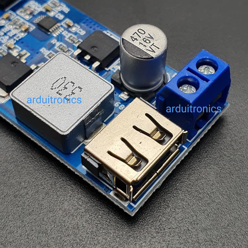 DC-DC 5A Step Down 9-36V to 5V โมดูลแปลงไฟจาก 9-36V เป็น 5V 5A ขั้วต่อไฟออกแบบสายและ USB