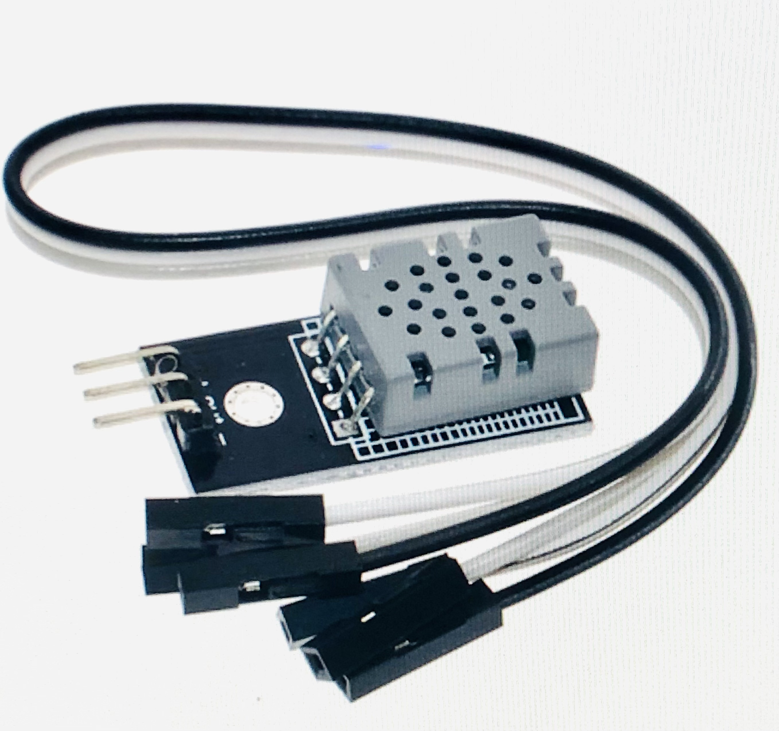 Temperature Sensor (DHT11) Module with PCB Plate + Free Cable ( สีเทา )