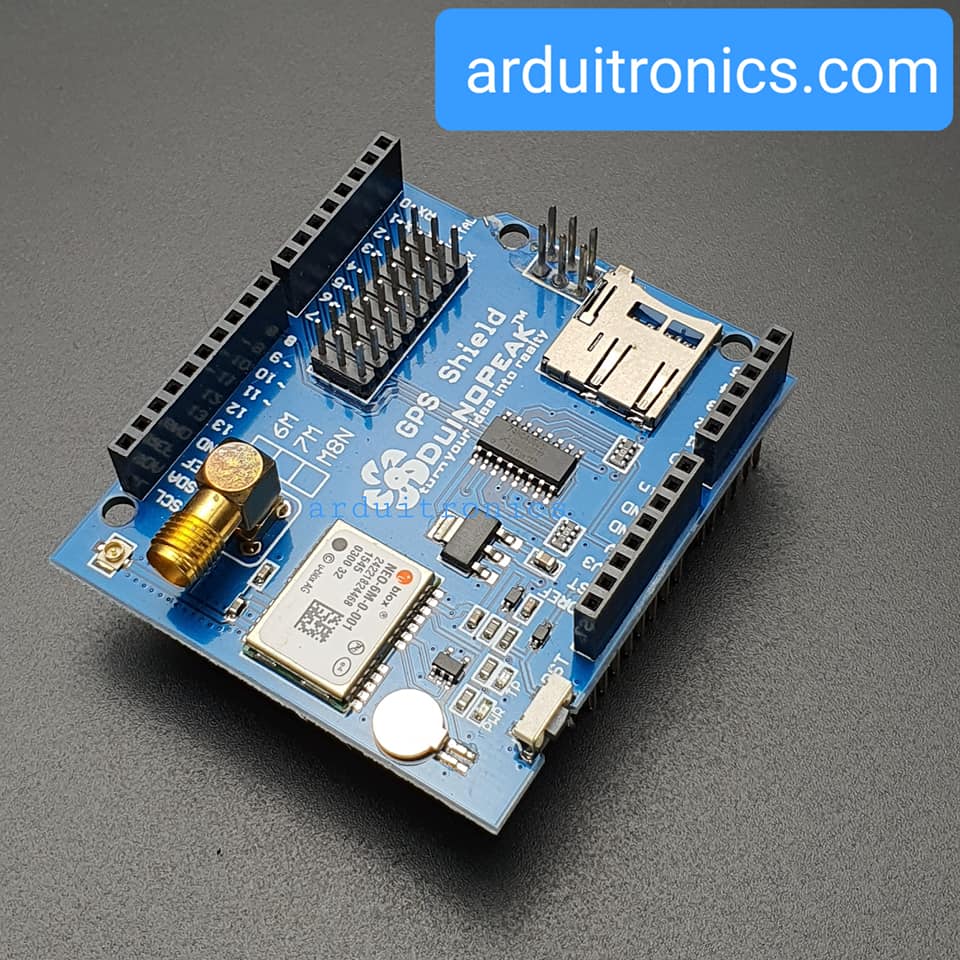 GPS Shield Ublox NEO-6M with Data Logger for Arduino UNO + แถมสายอากาศฟรี
