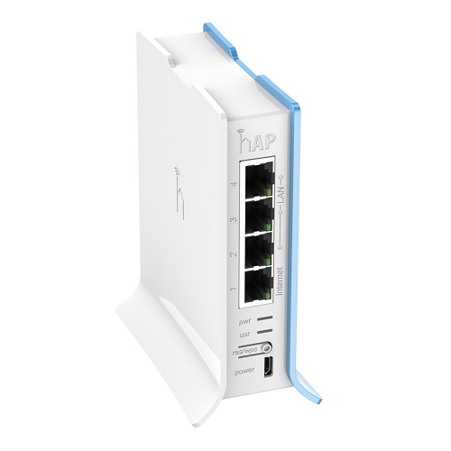 Mikrotik RB941-2nD-TC ( hAP Lite ) home Access Point 2.4GHz 802.11b/g/n, 4-Port LAN 10/100Mbps, Level 4 license, for in the Room