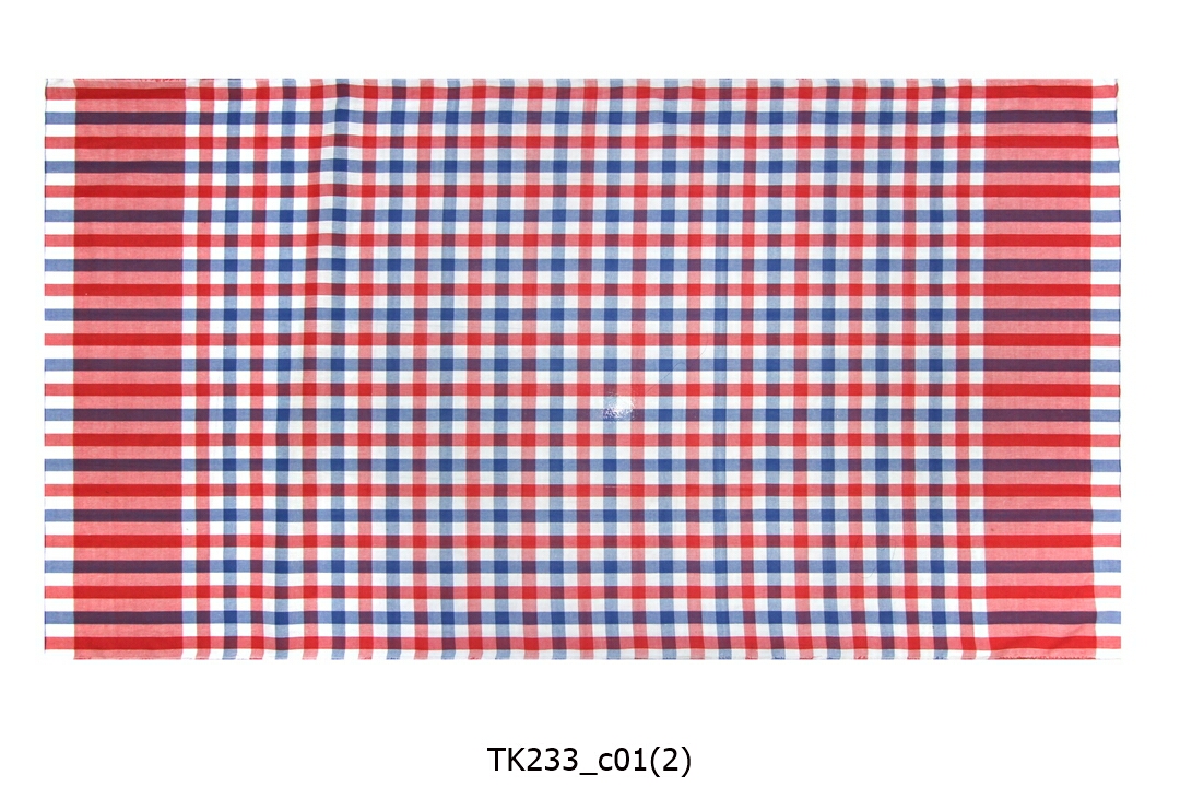[2ม.] ผ้าขาวม้า TK233 แดงน้ำเงิน