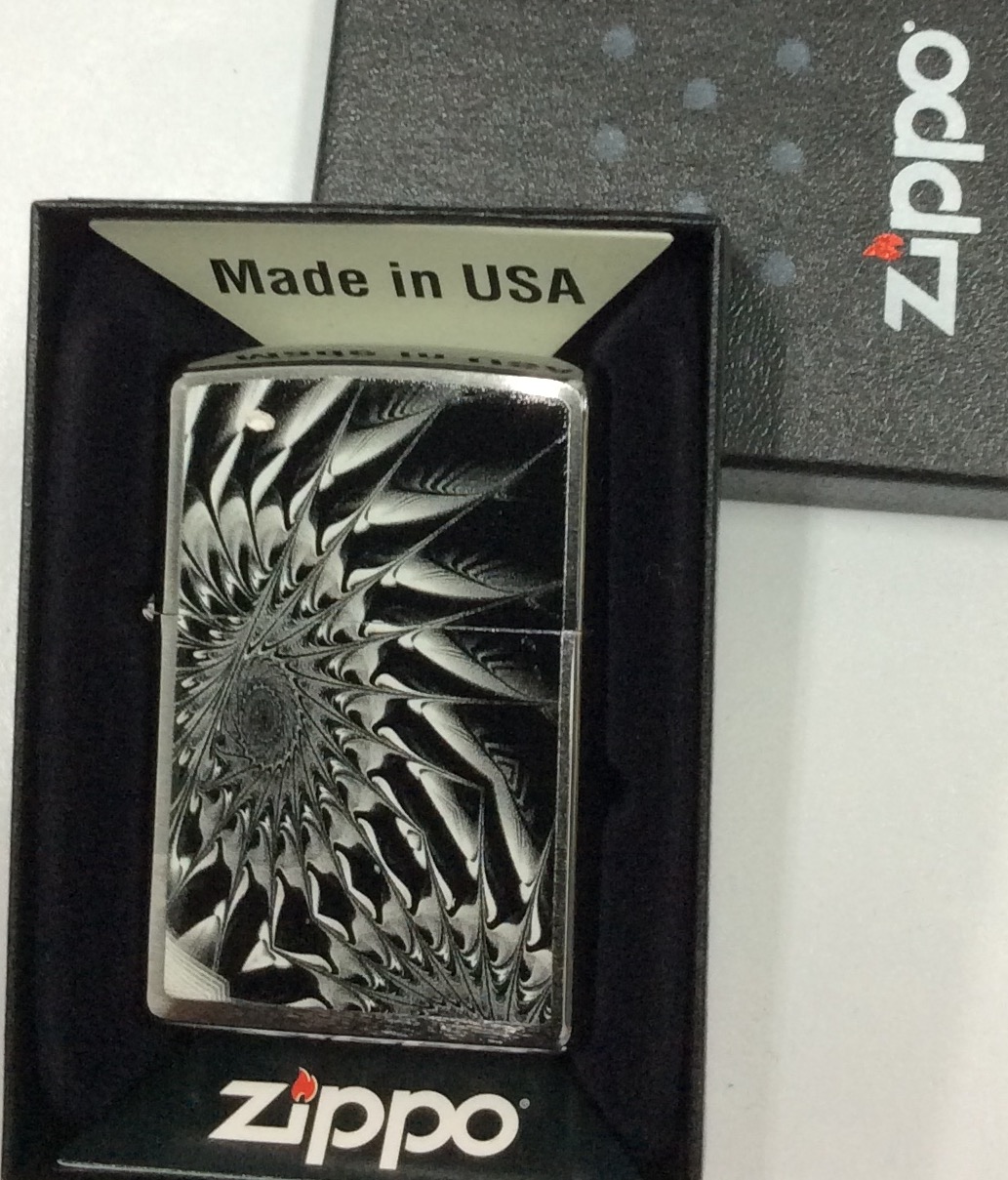 ไฟแช็ค zippo 29061 Brush Chrome Metal Abstract