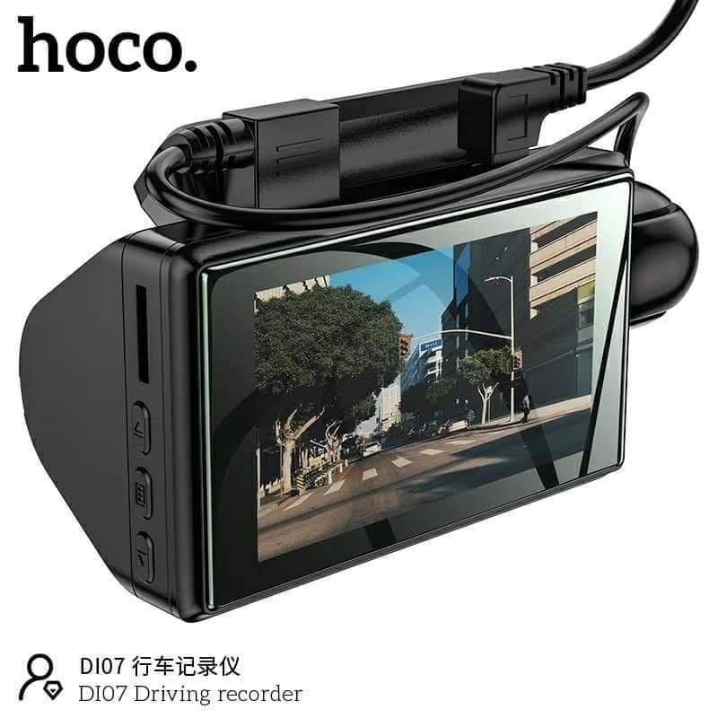 กล้องติดรถยนต์ Hoco Di07 Dual Camera Driving Recorder แบบ 2 กล้อง ด้านหน้ารถและห้องโดยสาร