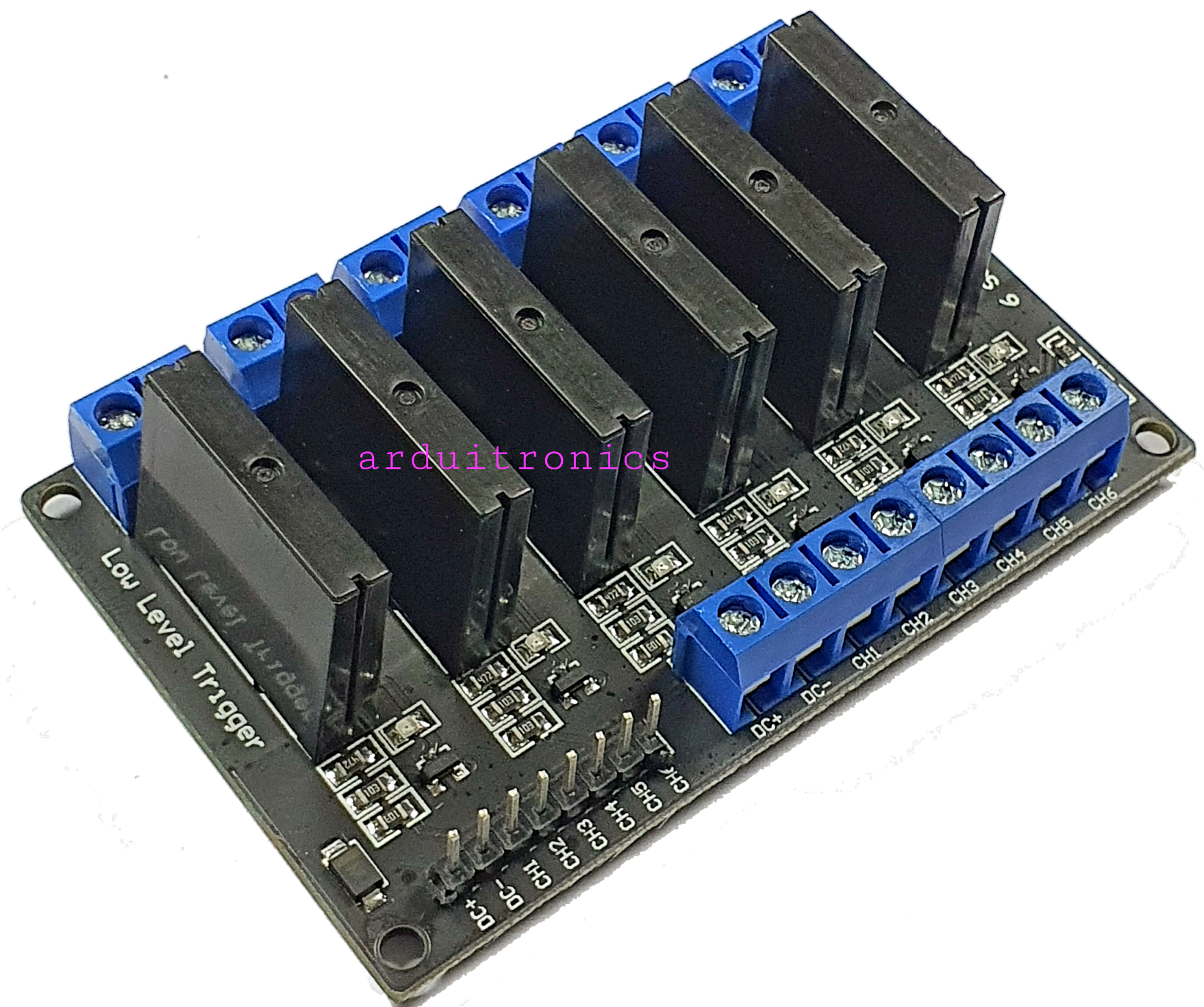 6 Channel 24V 2A Solid State Relay (SSR) Low Level Trigger