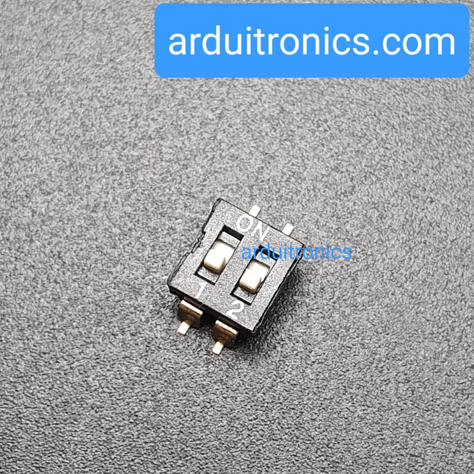 SMD DIP Switch 2.54mm Black SMD สวิตช์ 2P