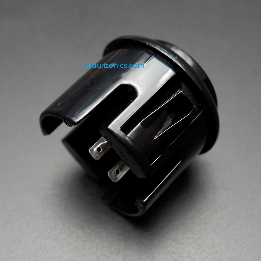 Arcade Button Black (สีดำ แบบฐานสูง) ปุ่มกดตู้เกม สวิตช์ปุ่มกดติดปล่อยดับ สีดำ