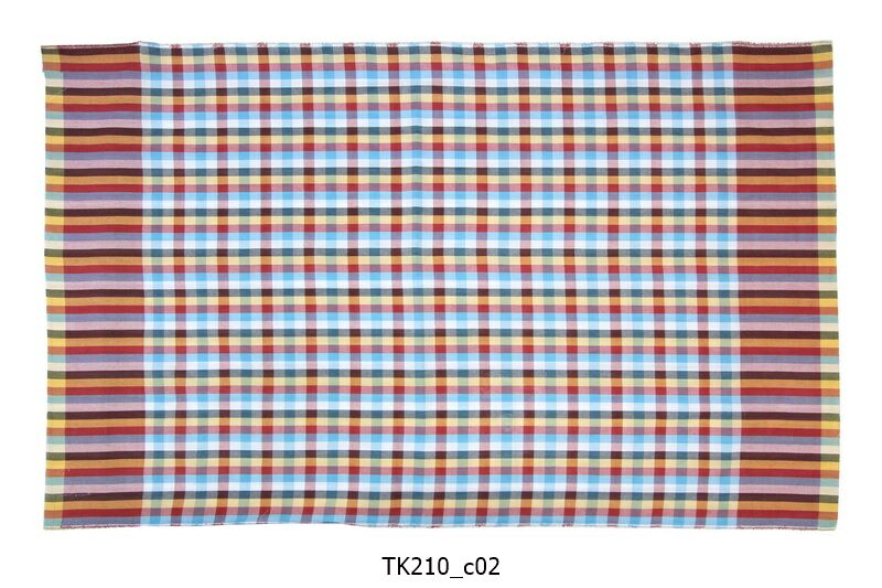 [2ม.] ผ้าขาวม้า TK210 แดงฟ้า