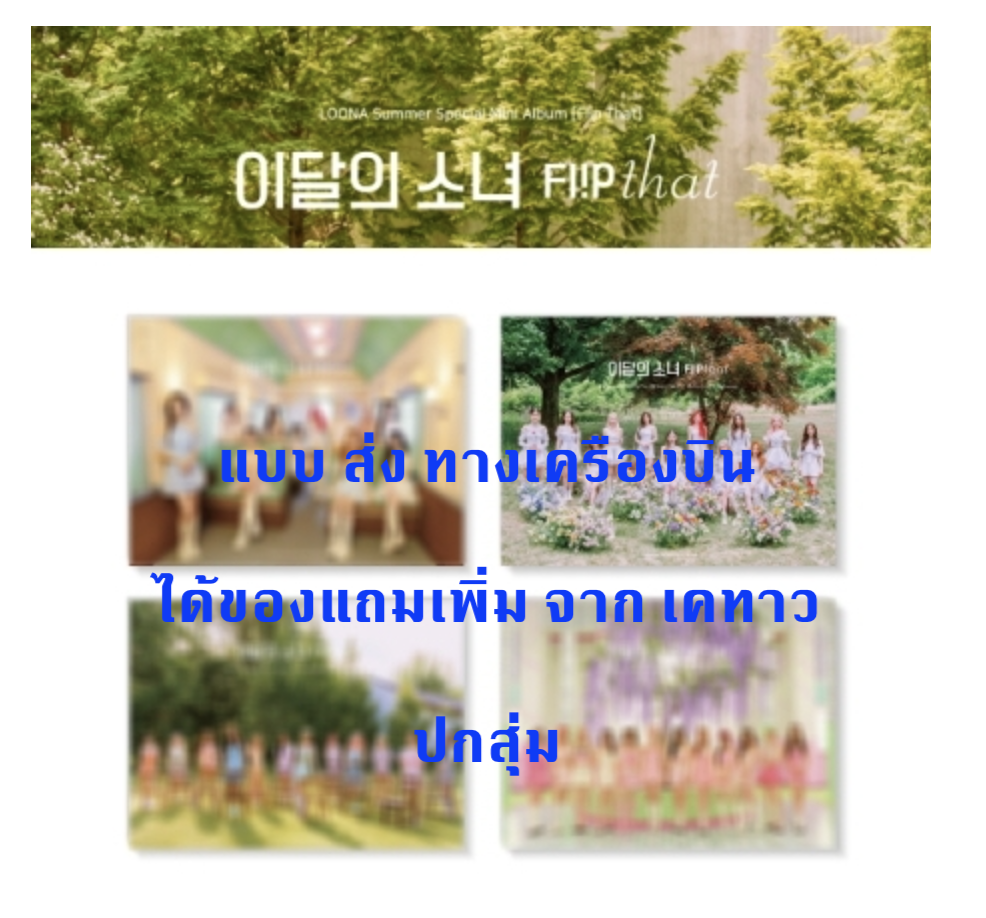 LOONA - LOONA Summer Special Mini Album [Flip That] ปกสุ่ม แบบ ได้ของแถมเพิ่มจาก เคทาว - ส่ง เครืองบิน