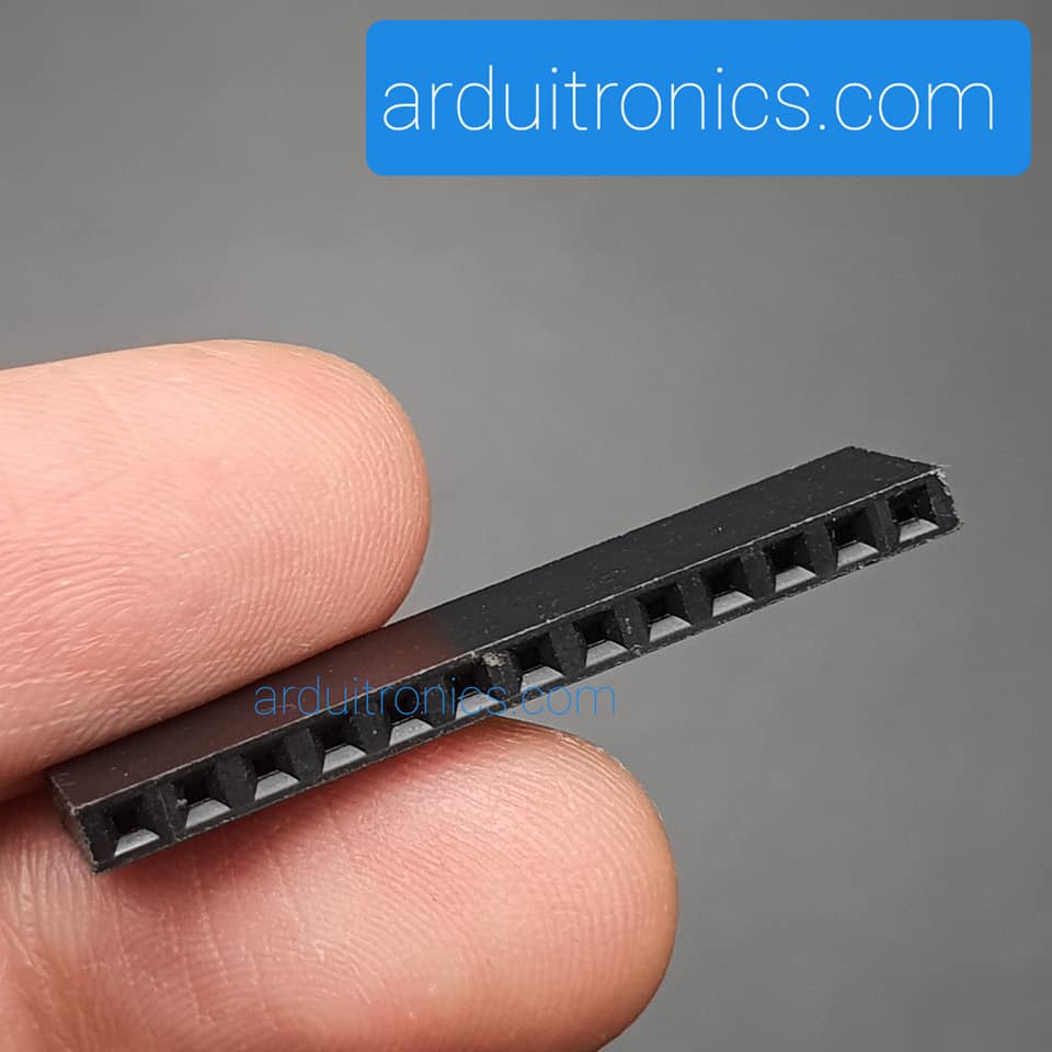 [Black] 1X13 Pin Single Row Female Header 2.54mm Pitch Straight Pin Square (จำนวน 1 ชิ้น)