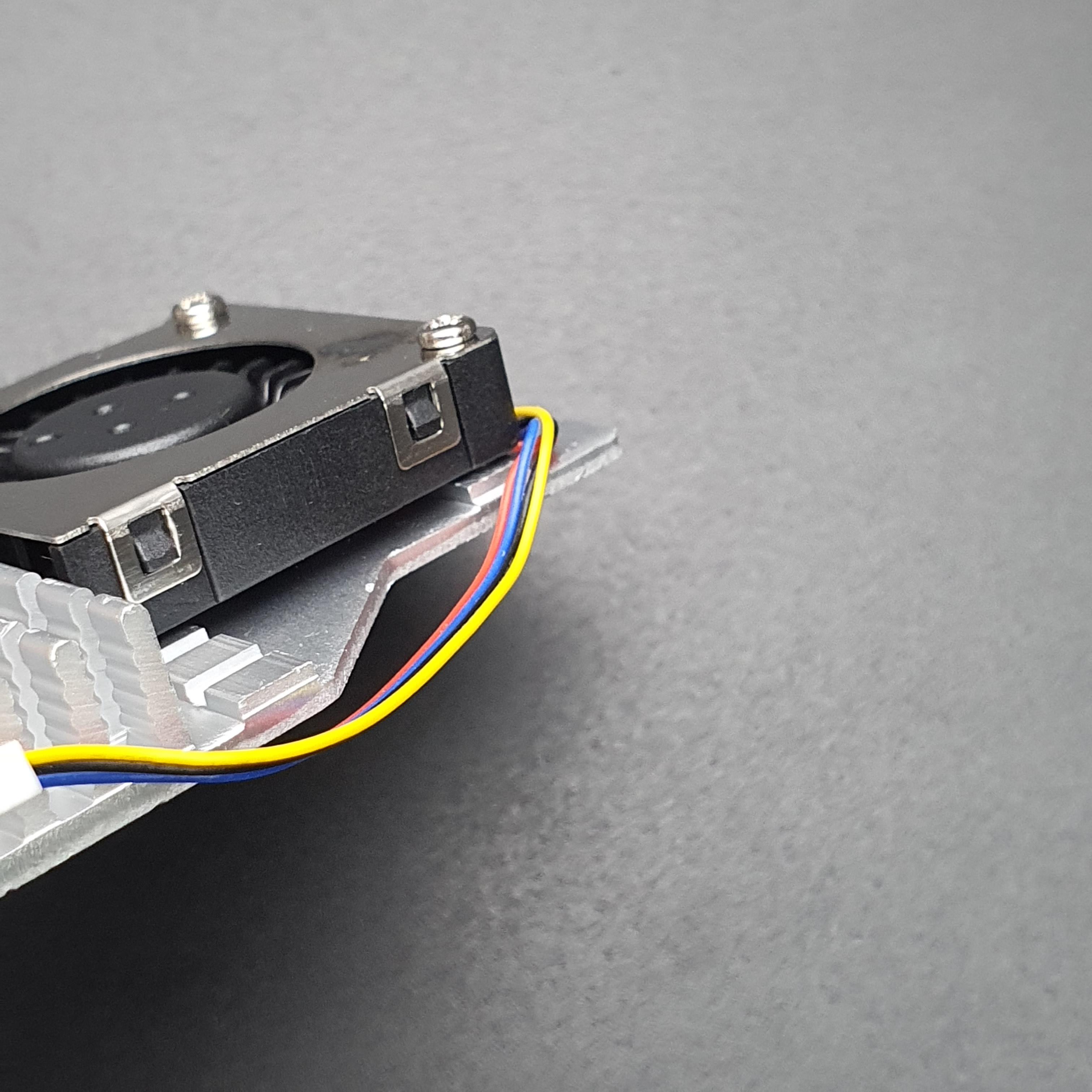 Raspberry Pi 5 Active Cooling Fan With Aluminum Radiator Heat Sink - สีเงินและพัดลมสีดำ