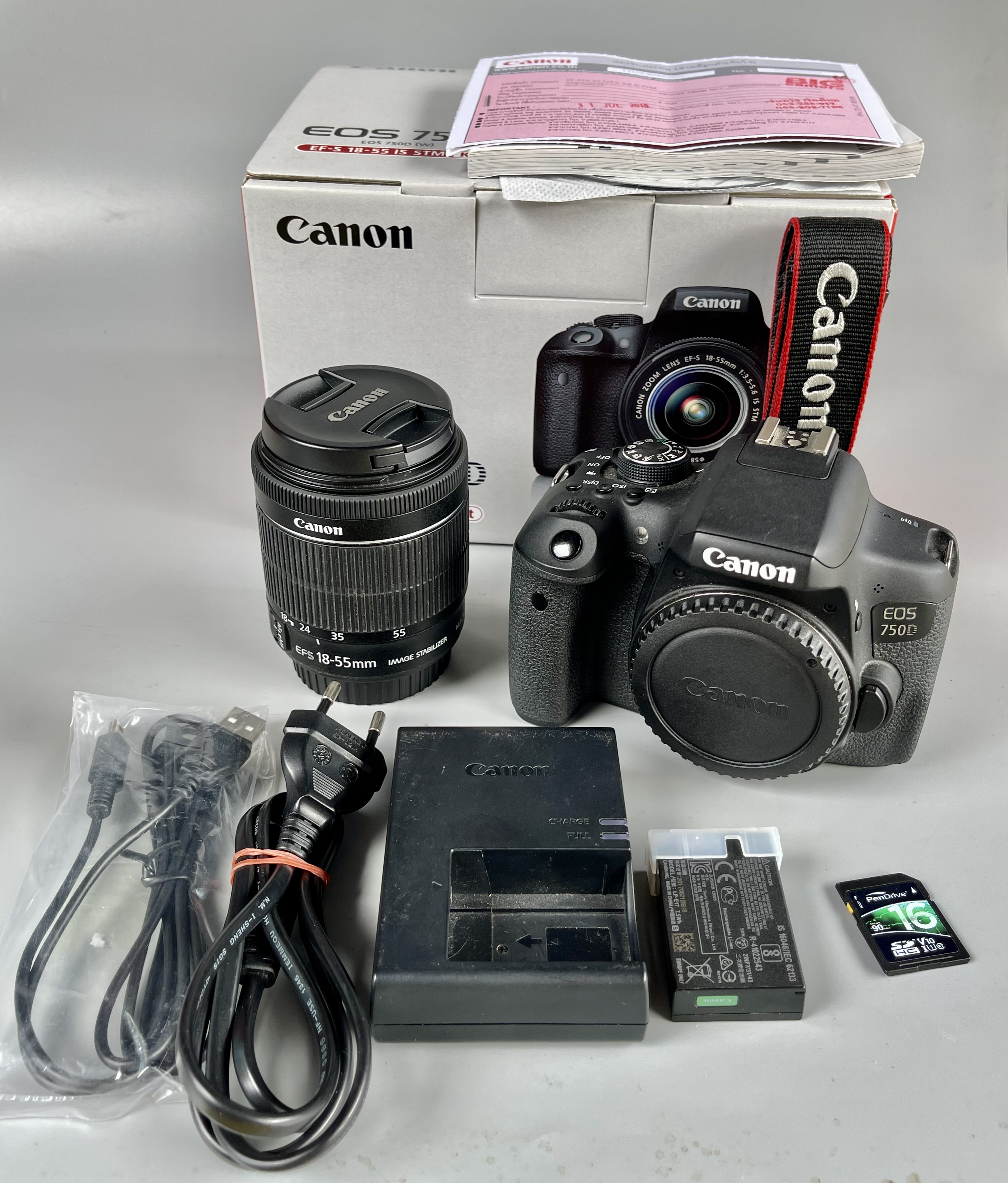 ขายกล้อง Canon 750D เลนส์คิต EF S 18 55 mm f 3.5 5.6 IS TSM หมดประกันศูนย์ ใข้น้อยShutter 9140