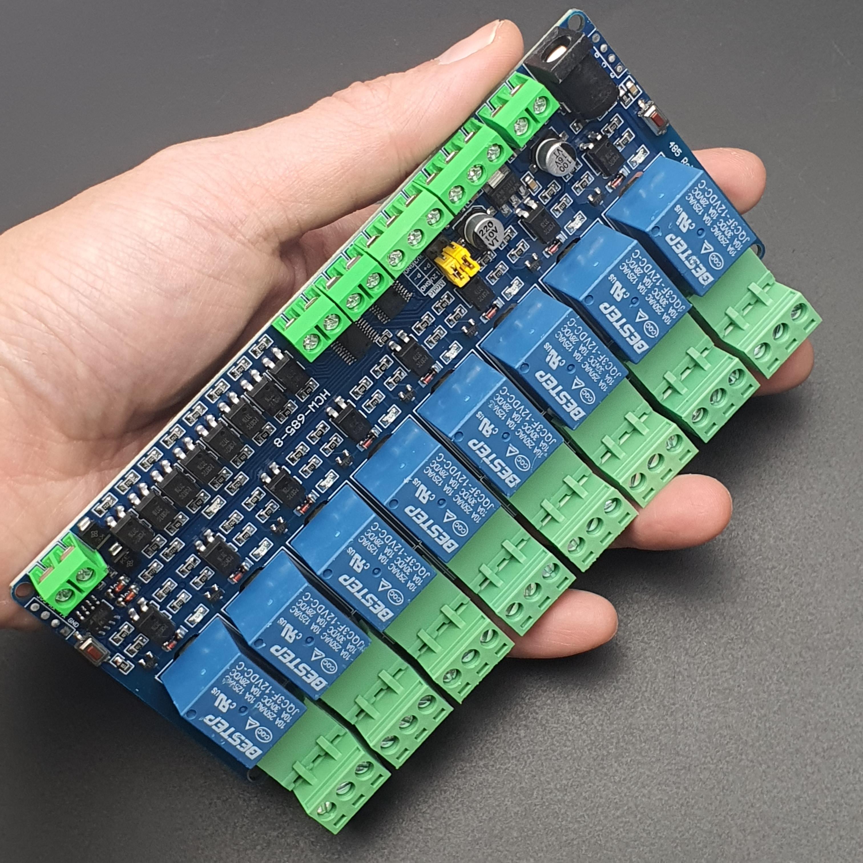 Modbus - RTU 8 Channel Relay Module RS485/TTL (12V)