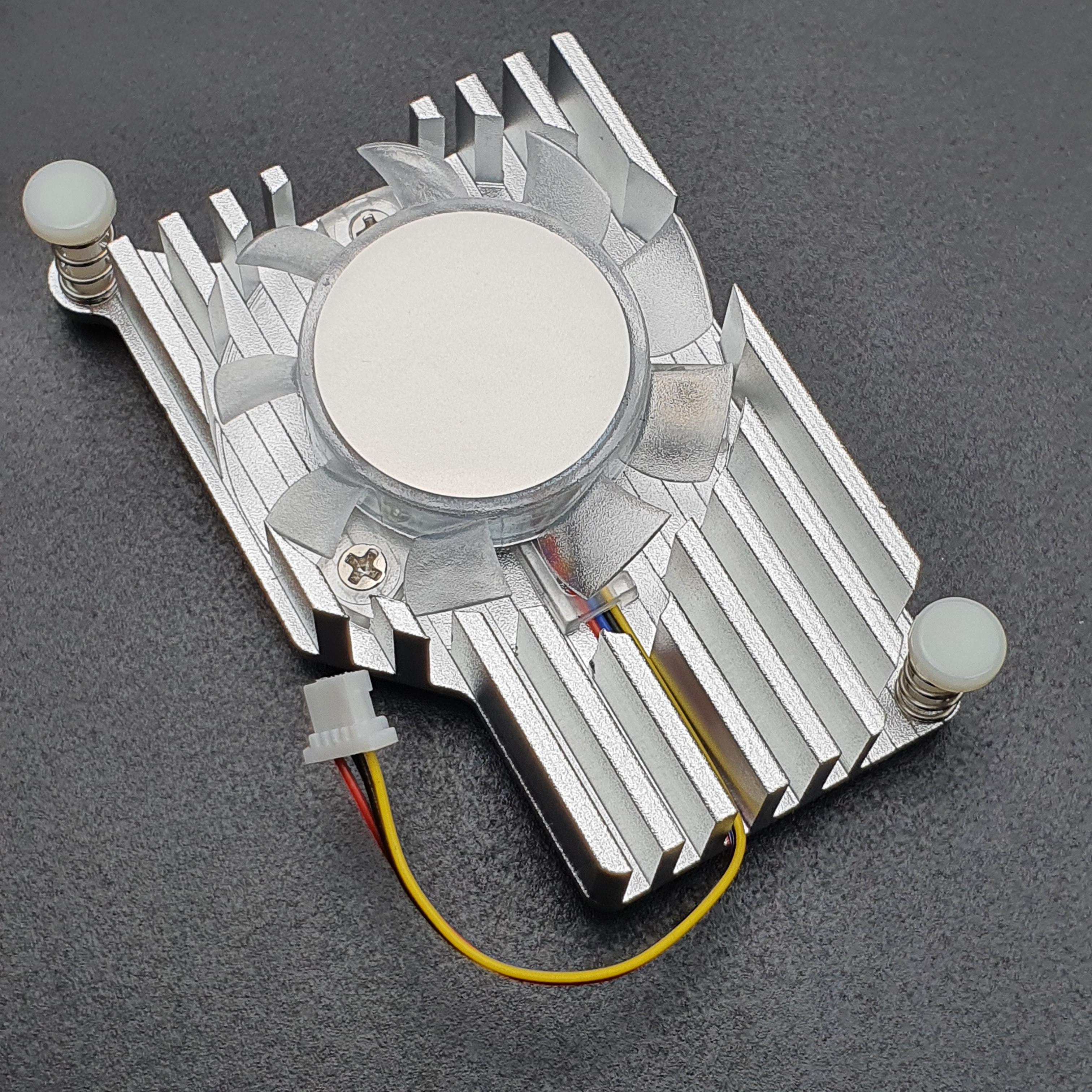 Raspberry Pi 5 Active Cooling Fan With Aluminum Radiator Heat Sink - สีเงินและพัดลมสีใส