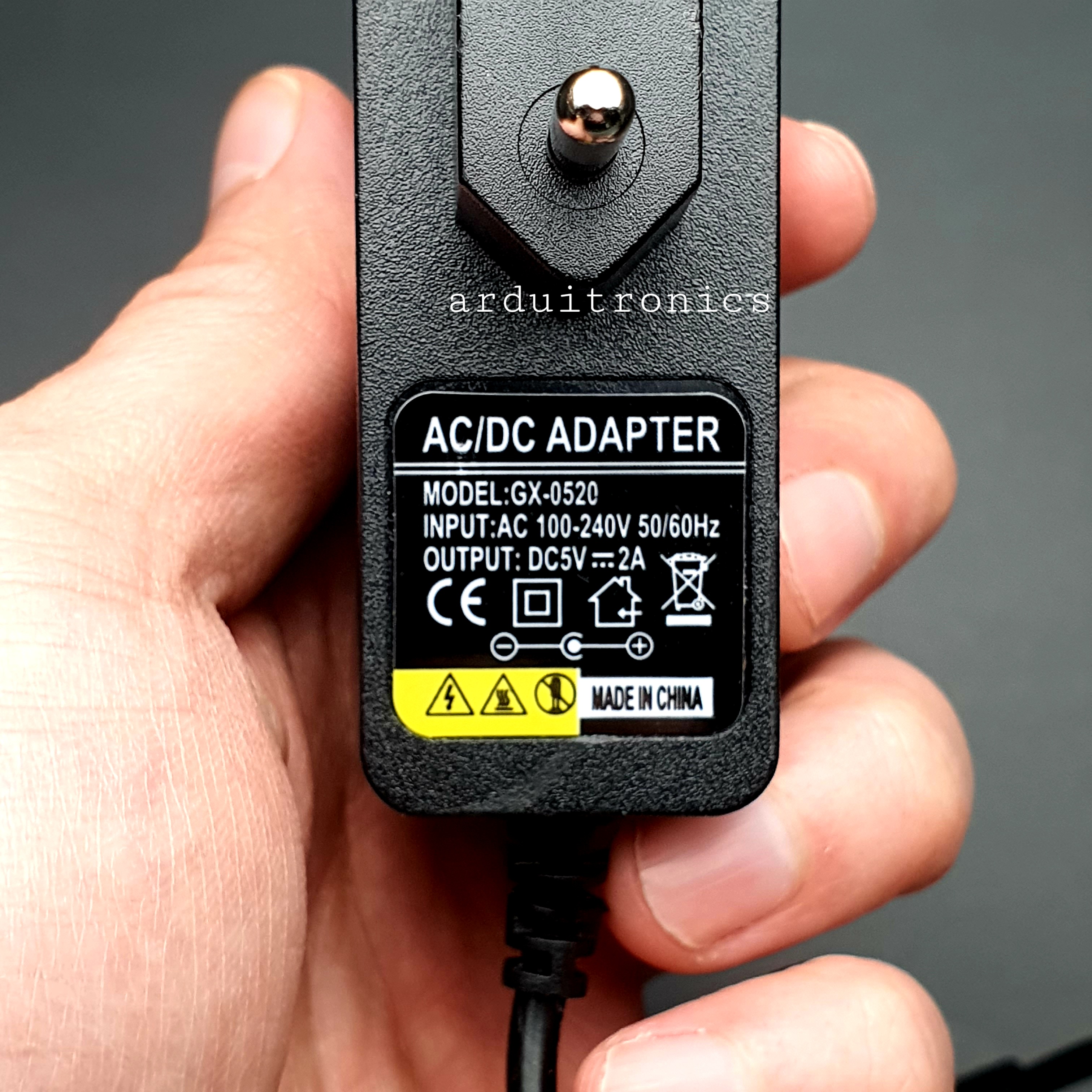 USB Power Supply Adapter 5V 2A (ปลั๊กหัวกลม) DC Power Jack
