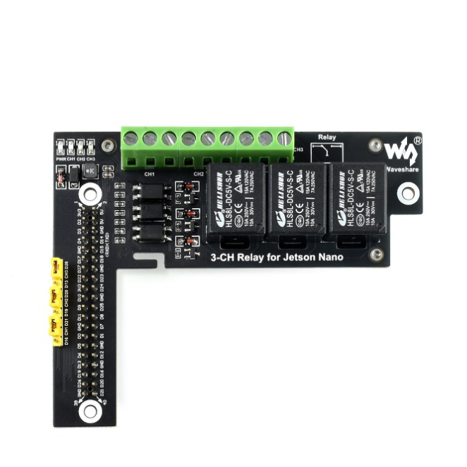 Quality 3-Ch Relay Expansion Board Designed For Jetson Nano, Optocoupler Isolation (แท้จาก Waveshare)