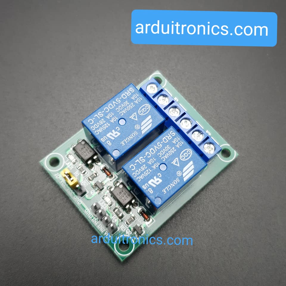 2 Channel Relay (Songle) - Active Low 5V 10A (PCB สีเขียว)