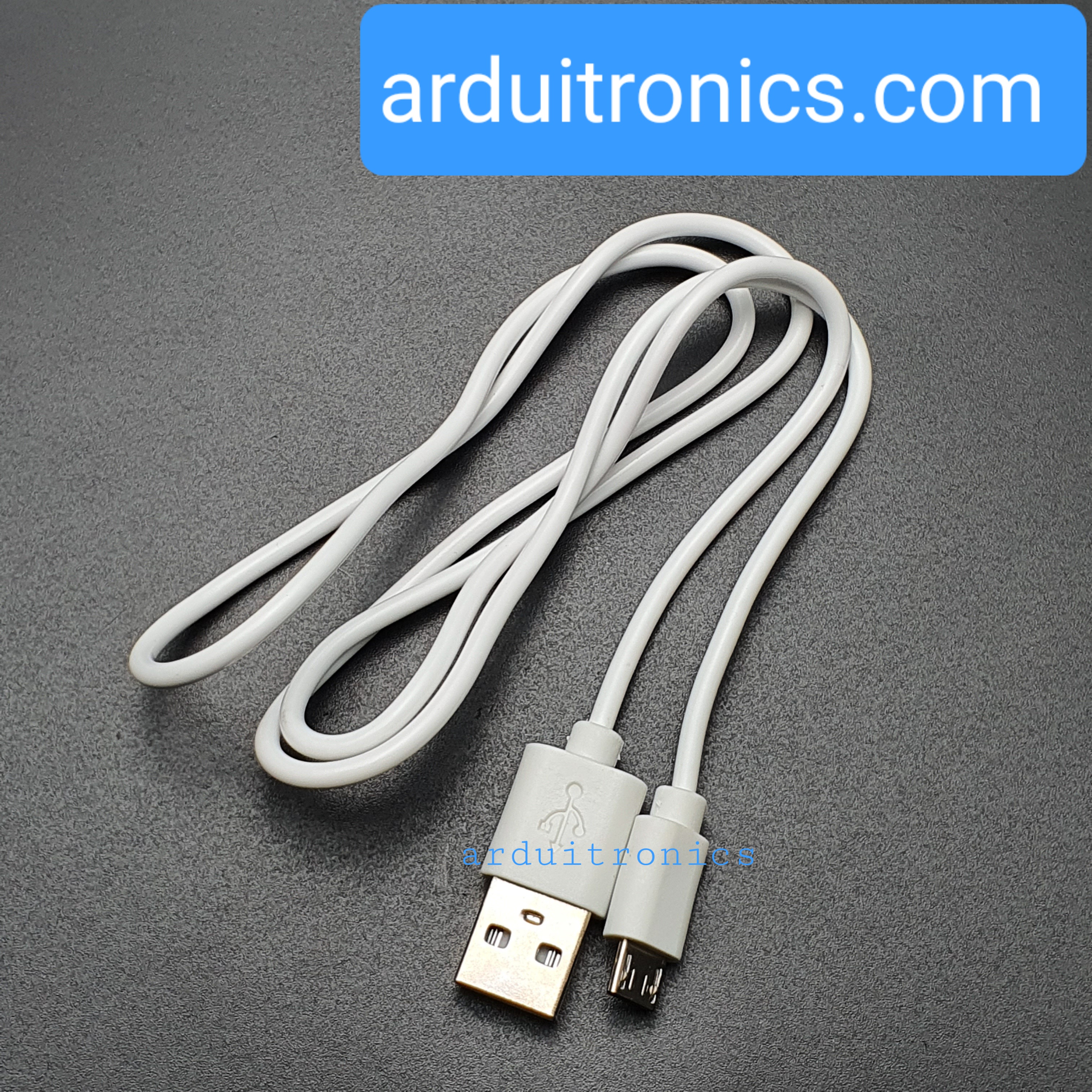 สายชาร์จ MICRO USB ยาว 80ซม. สำหรับสมาร์ทโฟน (สีขาว)
