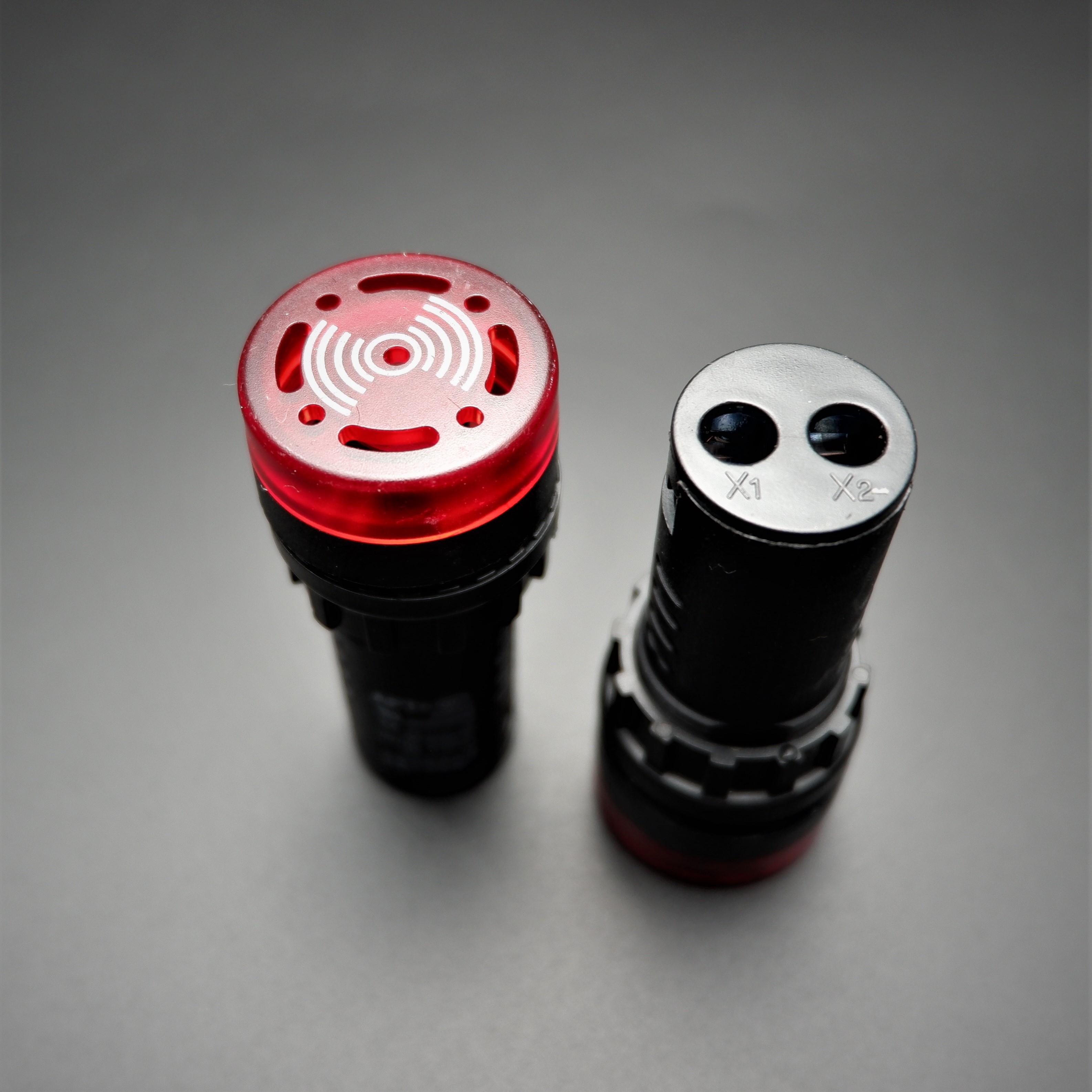 ไฟสีแดง Buzzer LED Alert 24V เสียงและแสงสัญญาณเตือนภัย ออดไฟฟ้า 22mm