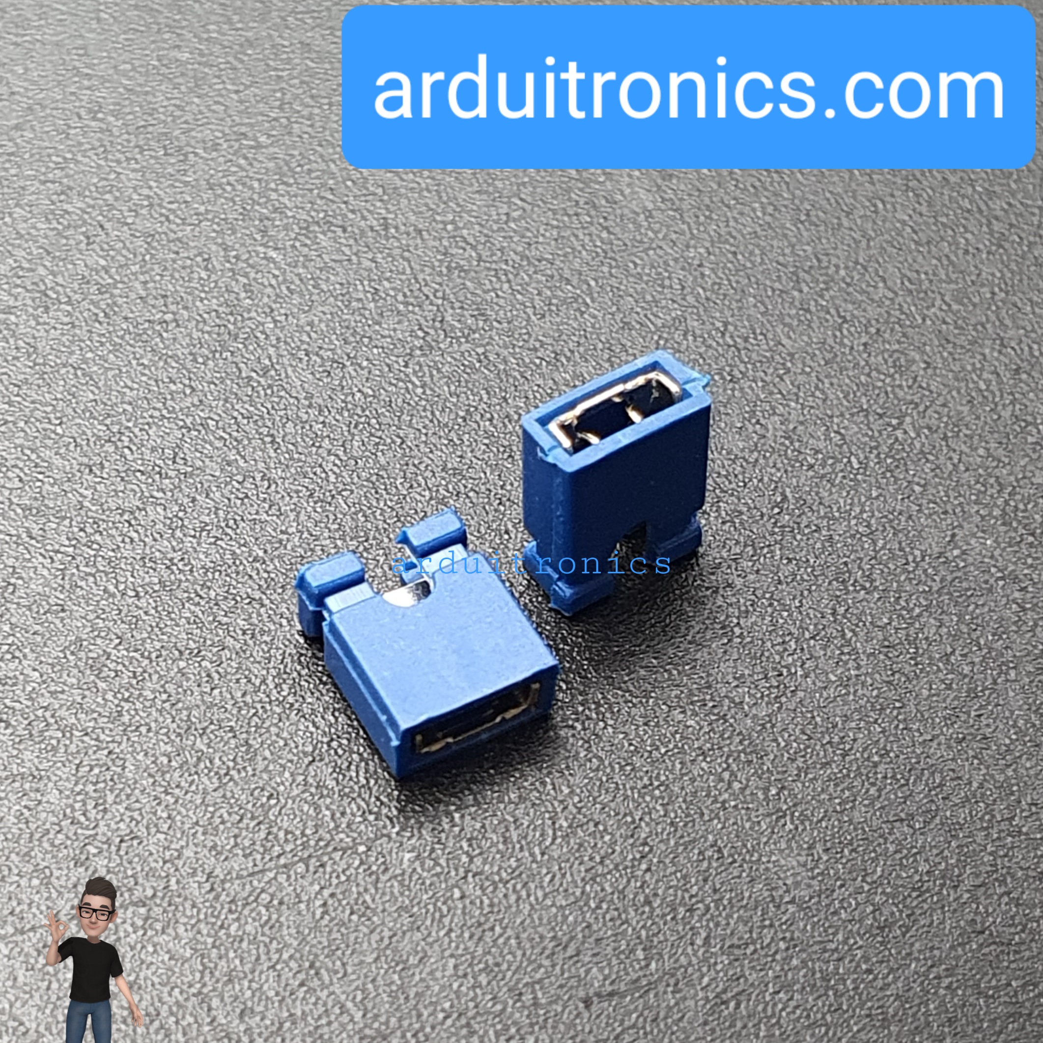 Pin Jumper - 2 Pin (ปลายเปิด สีน้ำเงิน)