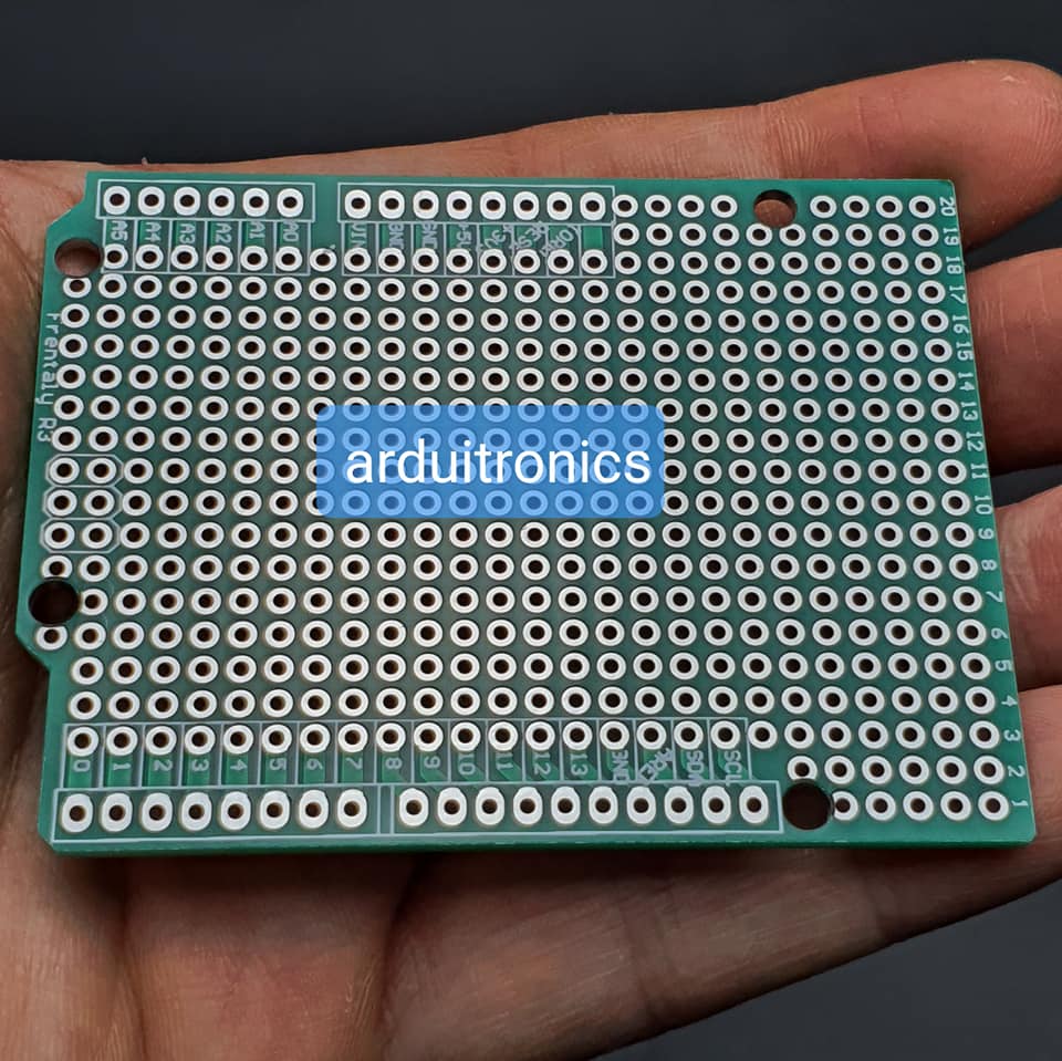 บอร์ด Shield อเนกประสงค์พร้อมขาแบบยาว Arduino Shield Prototype PCB with Long Female Pin Header Socket Green PCB