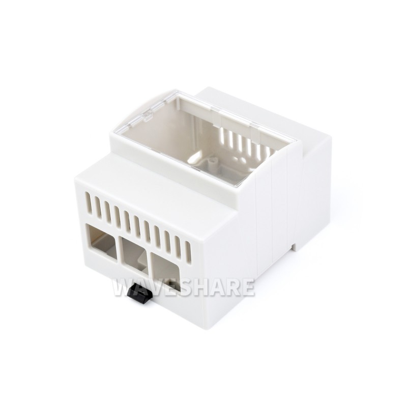 DIN Rail ABS Case for Raspberry Pi 5, Large Inner Space, Injection Moduling (แท้จาก Waveshare)