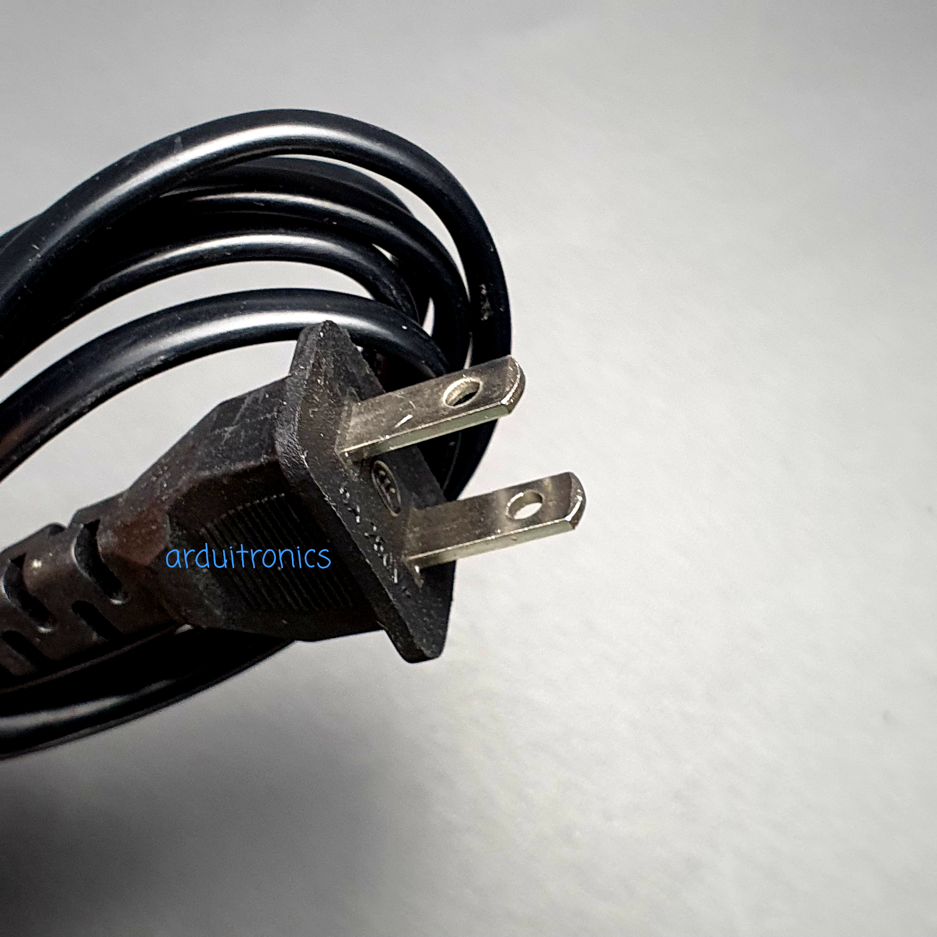 สายไฟ AC อย่างดี 2x18AWG ยาว 2เมตร