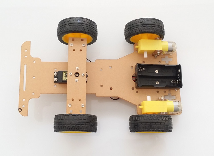 4WD Smart Car Chassis Kits โครงหุ่นยนต์รถ 4 ล้อ ระบบเลี้ยว servo