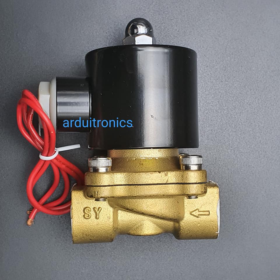 โซลินอยวาล์ว ทองเหลือง (Solenoid Valve Normally Closed) 4 หุน (1/2") 220VAC - ยี่ห้อ Senya 2W-160-15