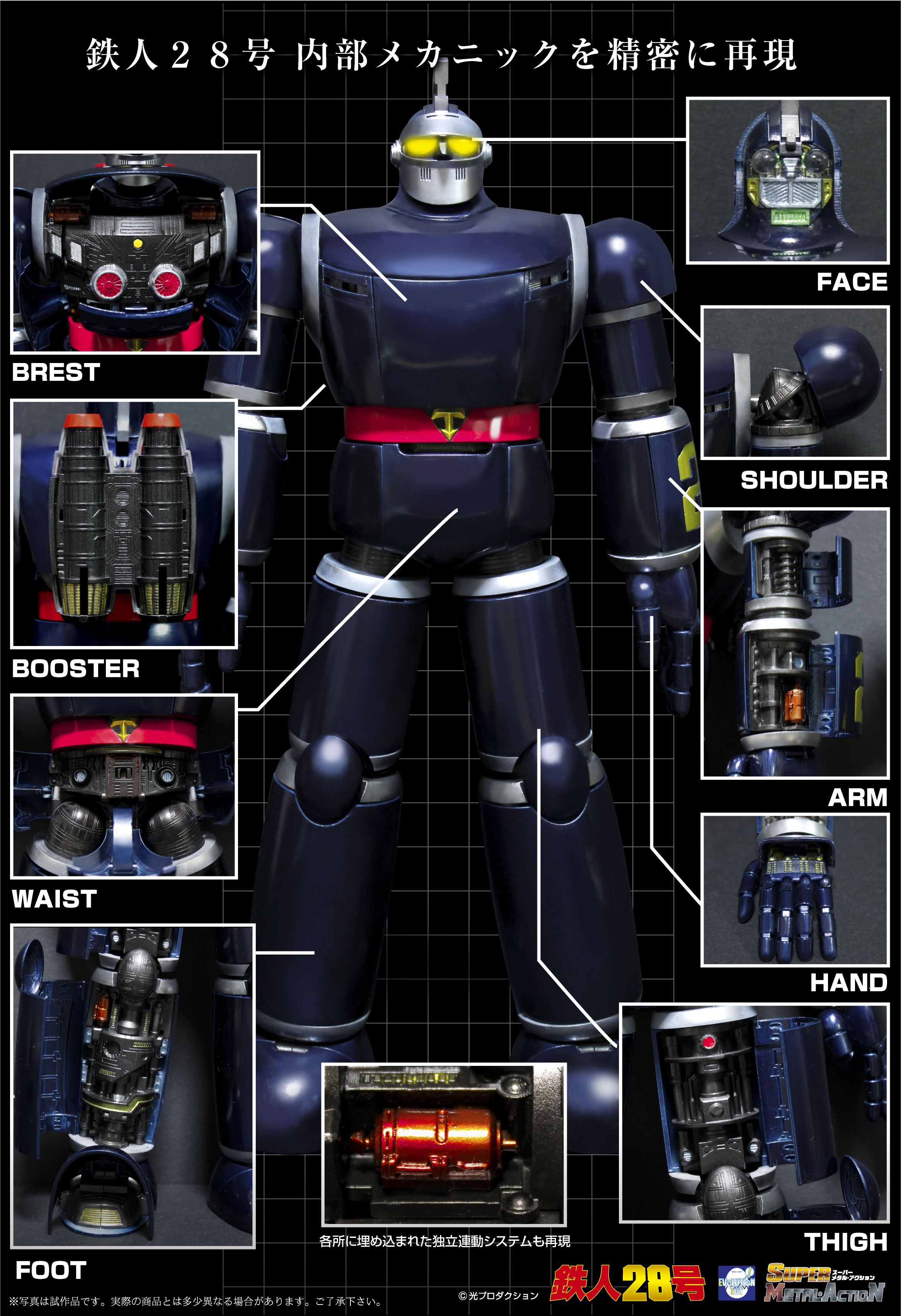 EVOLUTION TOY Super Metal Action Taiyou no Shisha Tetsujin 28-go