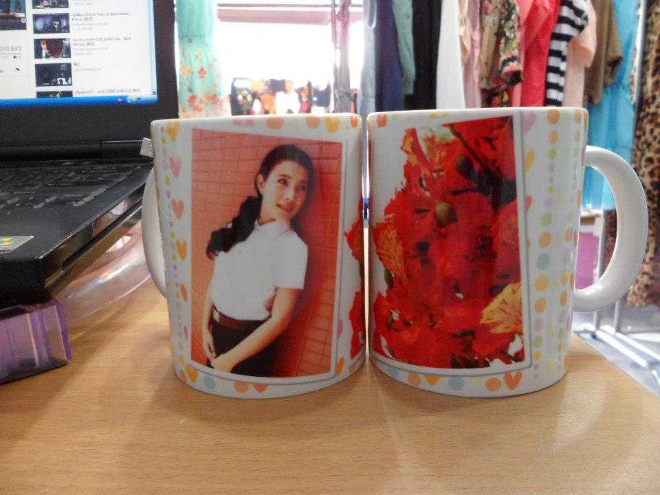 แก้วน้ำพิมพ์ลาย ไม่ลอก สีสดใส คงทน
