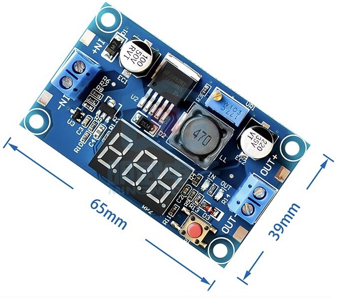 LM2596 Converter Buck Step Down Regulator Power Module 4-40 to 1.25-30V 3A