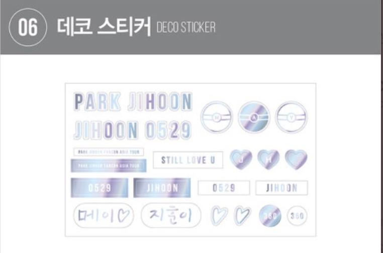 Park Ji Hoon - PARK JI HOON FANCON ASIA TOUR IN SEOUL ของสะสม Deco Sticker